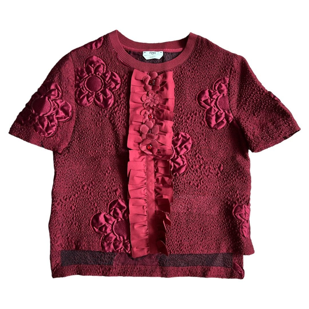Fendi FENDI Crew Neck Button-Up Top, Small/US4/IT40 Size S / US 4 / IT 40 - 1 Thumbnail