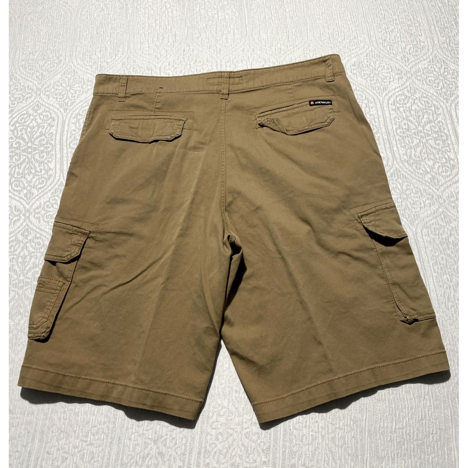 Airwalk Airwalk Shorts Mens 38 Beige Cargo Stretch Canvas Pockets Casual Outdoor Summer Mens Size US 38 / EU 54 - 2 Thumbnail