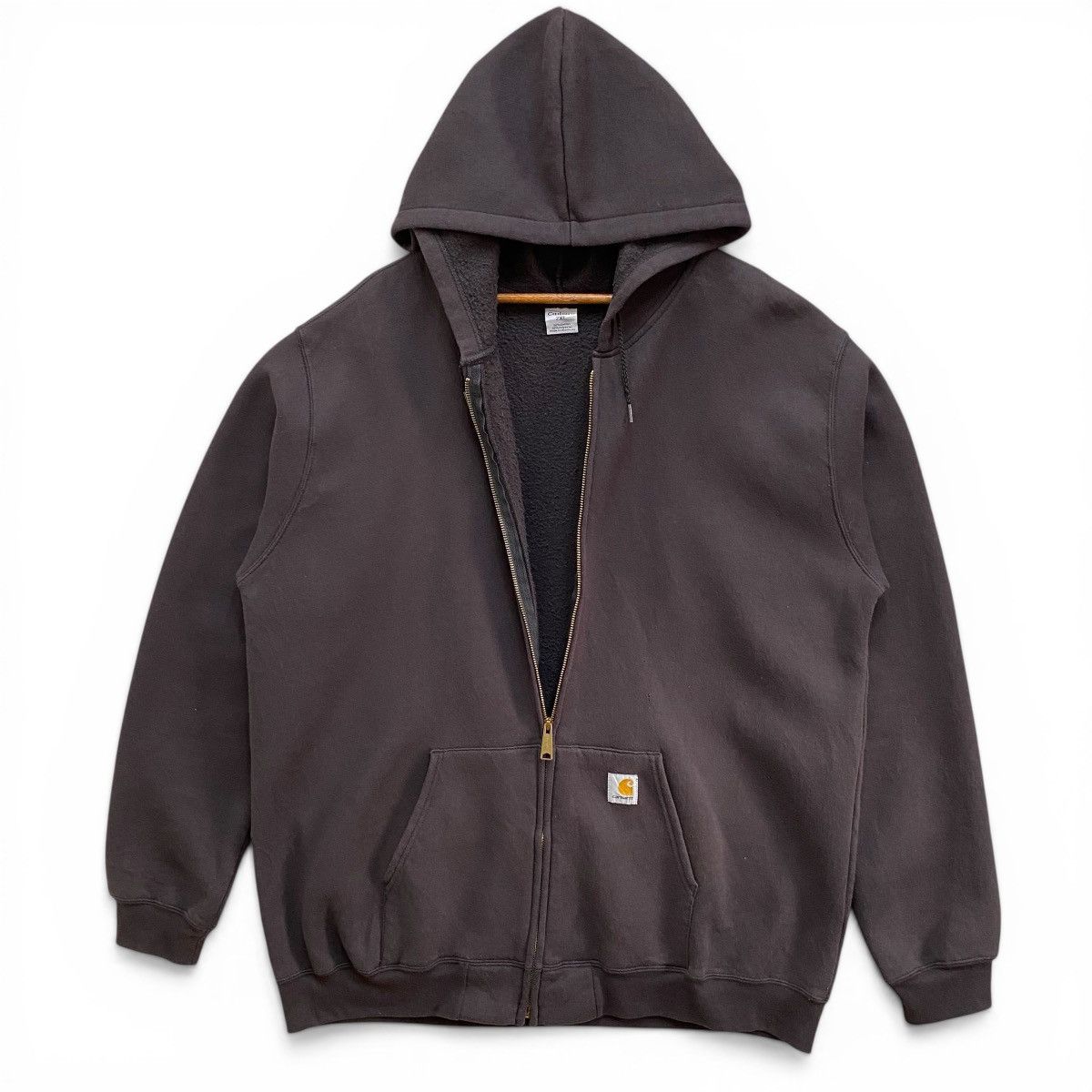 Carhartt Vintage Carhartt Zip Up Hoodie Oversized 2XL Brown Baggy Fit Size US XXL / EU 58 / 5 - 1 Thumbnail