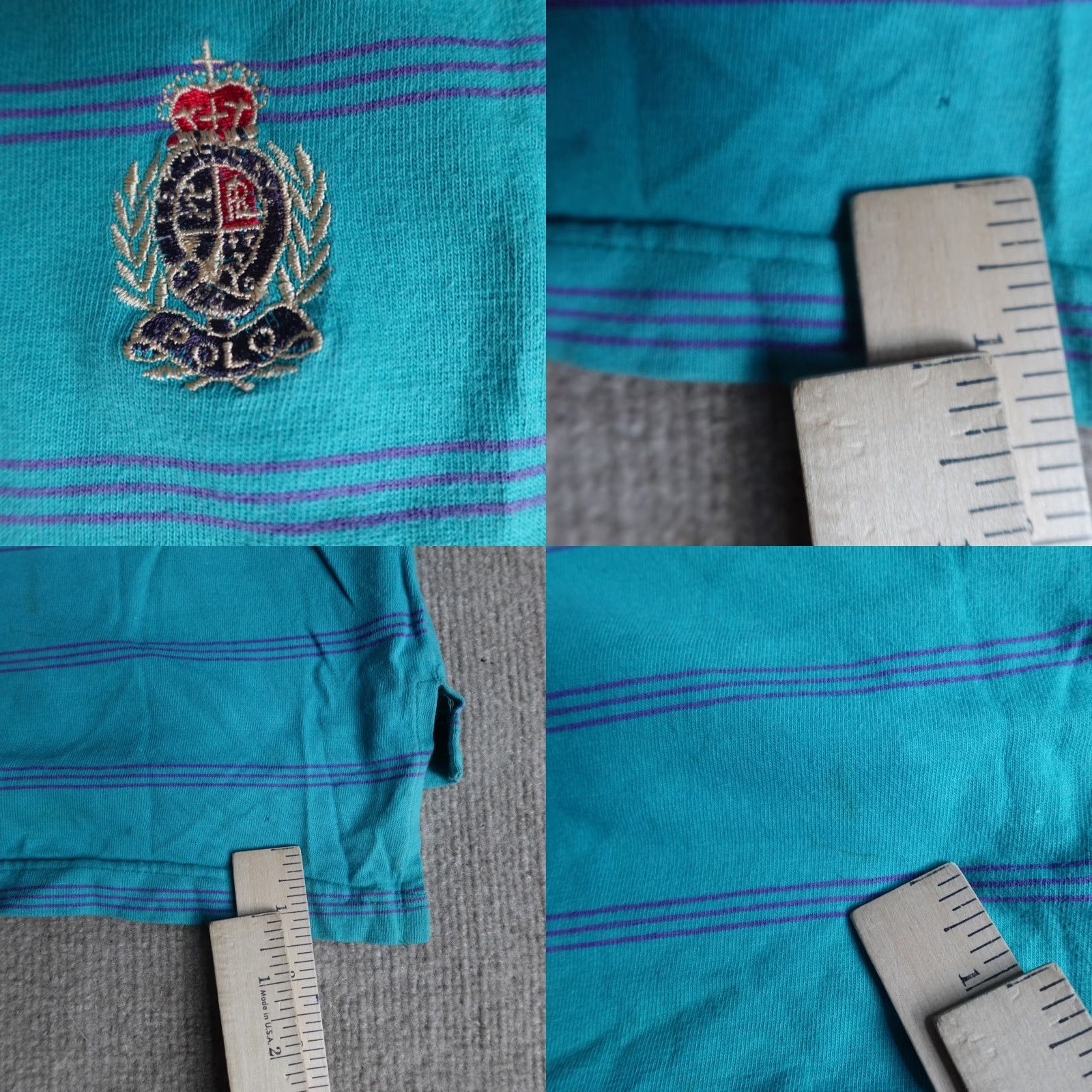 Polo Ralph Lauren VINTAGE Polo Ralph Lauren Shirt L blue striped embroidered crest Adults Mens Size US L / EU 52-54 / 3 - 8 Thumbnail