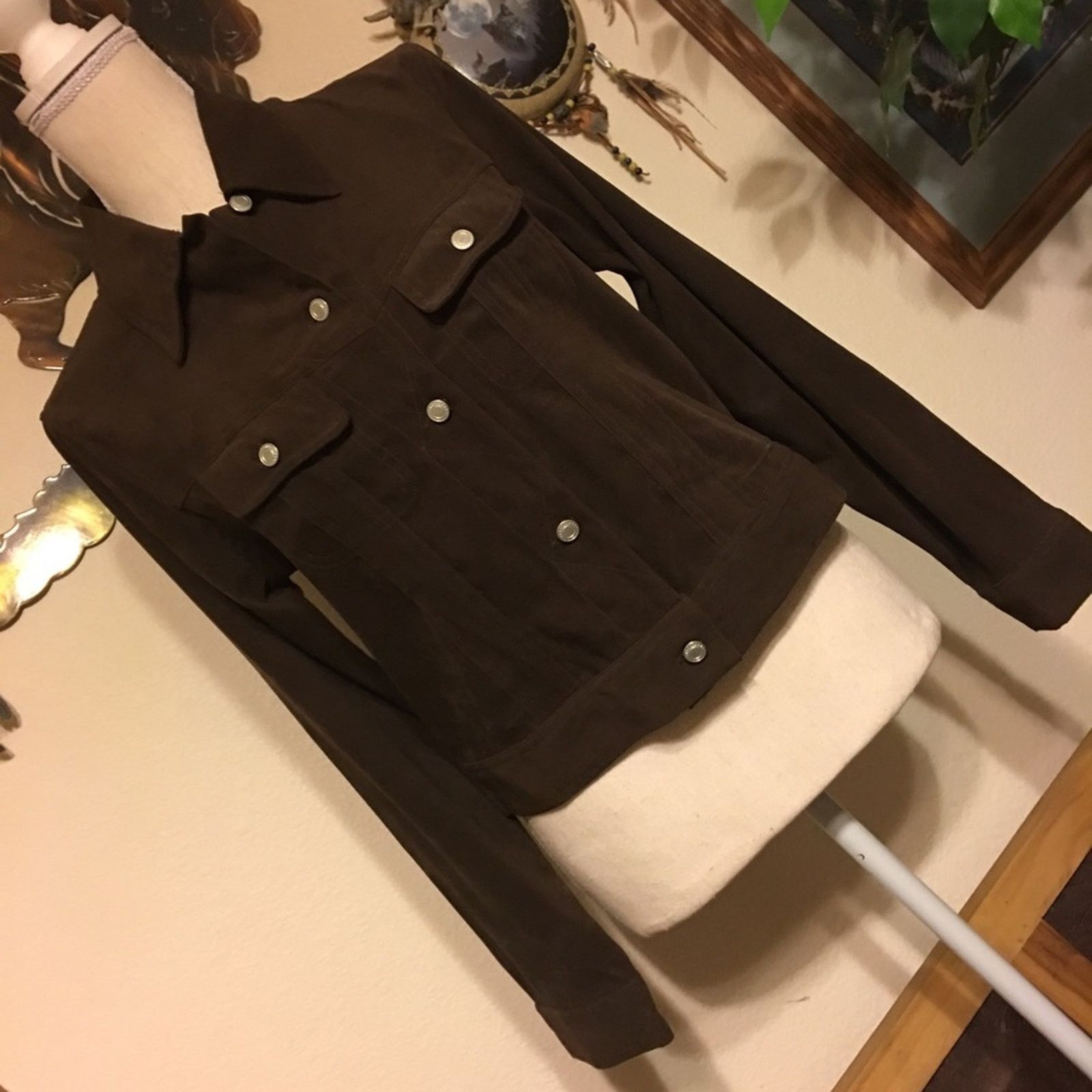 Other DCC brown faux suede stretch jacket M Size M / US 6-8 / IT 42-44 - 2 Thumbnail