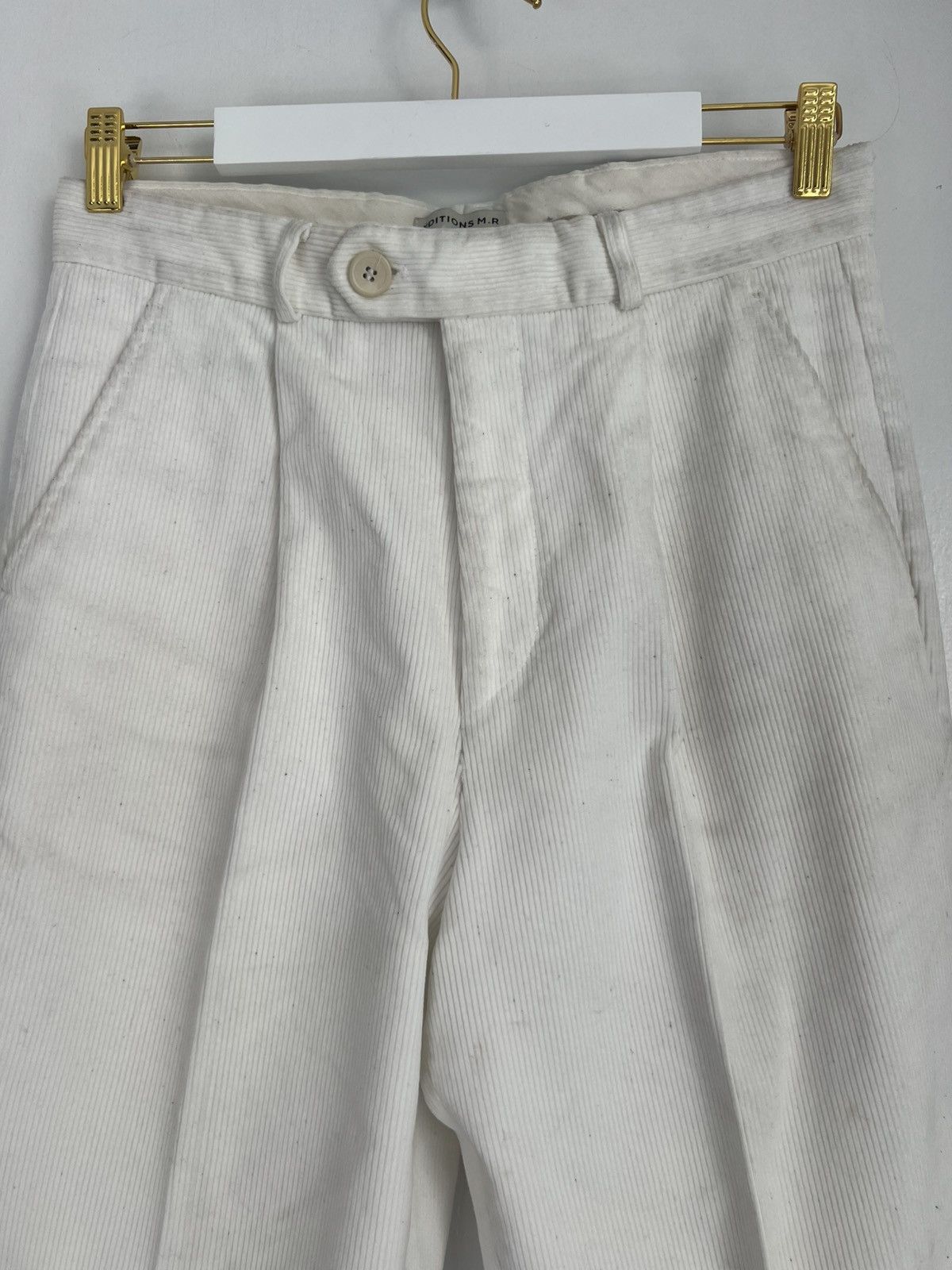 Editions M.R High Waist Pleated Corduroy Pants - White Size US 30 / EU 46 - 10 Thumbnail
