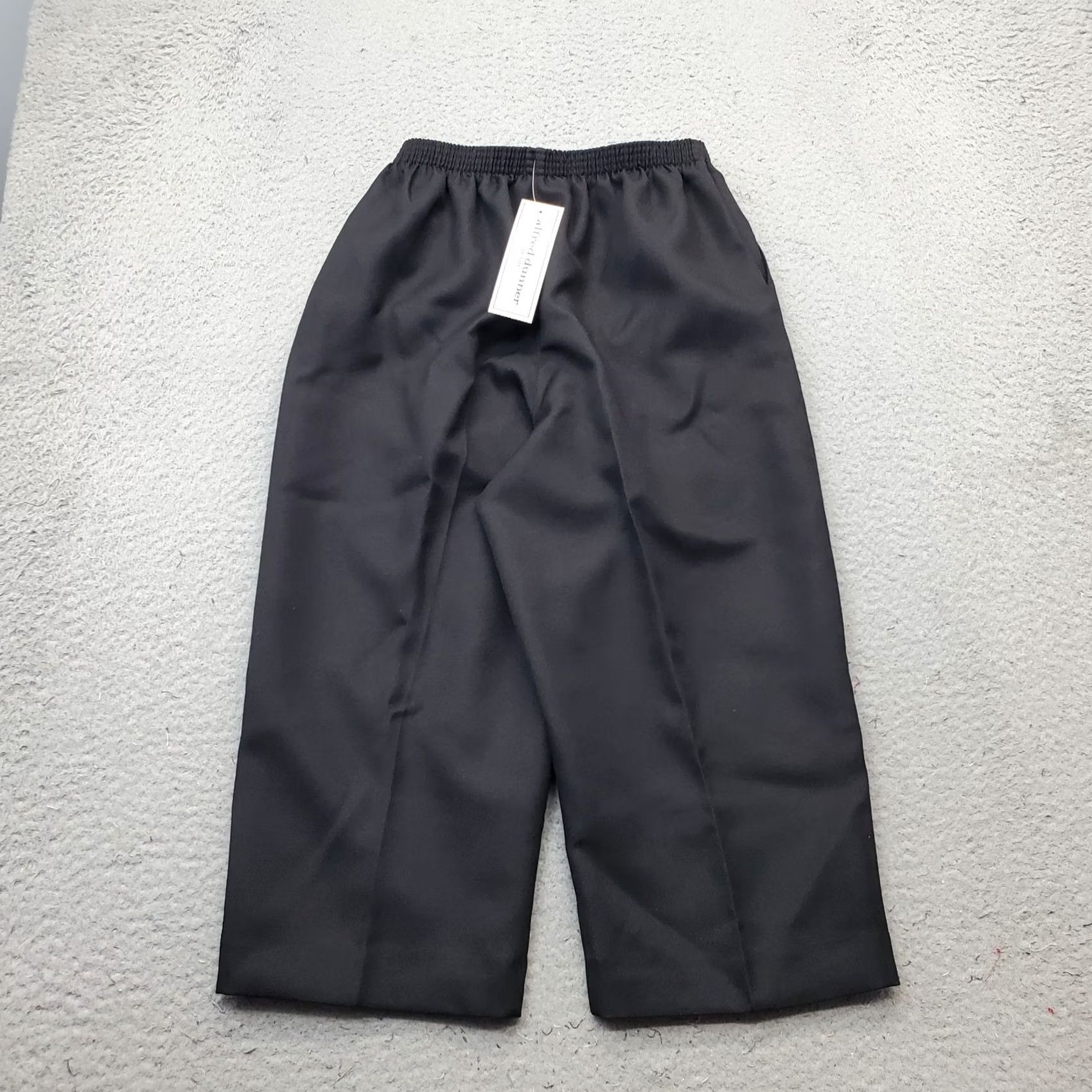 Vintage Alfred Dunner Pants Womens 10P Black Comfort Elastic Waist Ankle Button Pull Size 32" / US 10 / IT 46 - 2 Thumbnail