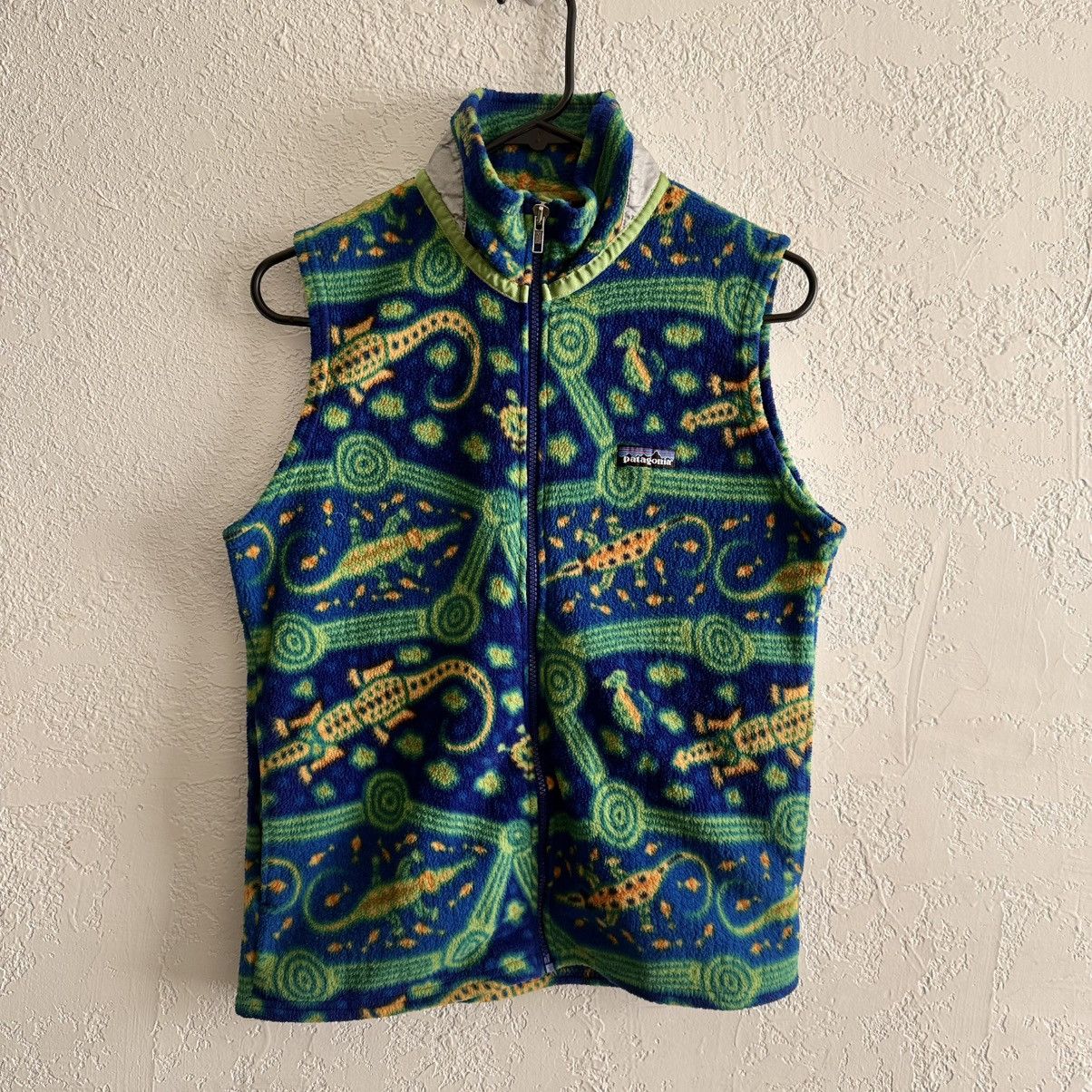90s Patagonia Bluegrass Crocodile Kids Vest RARE Vintage