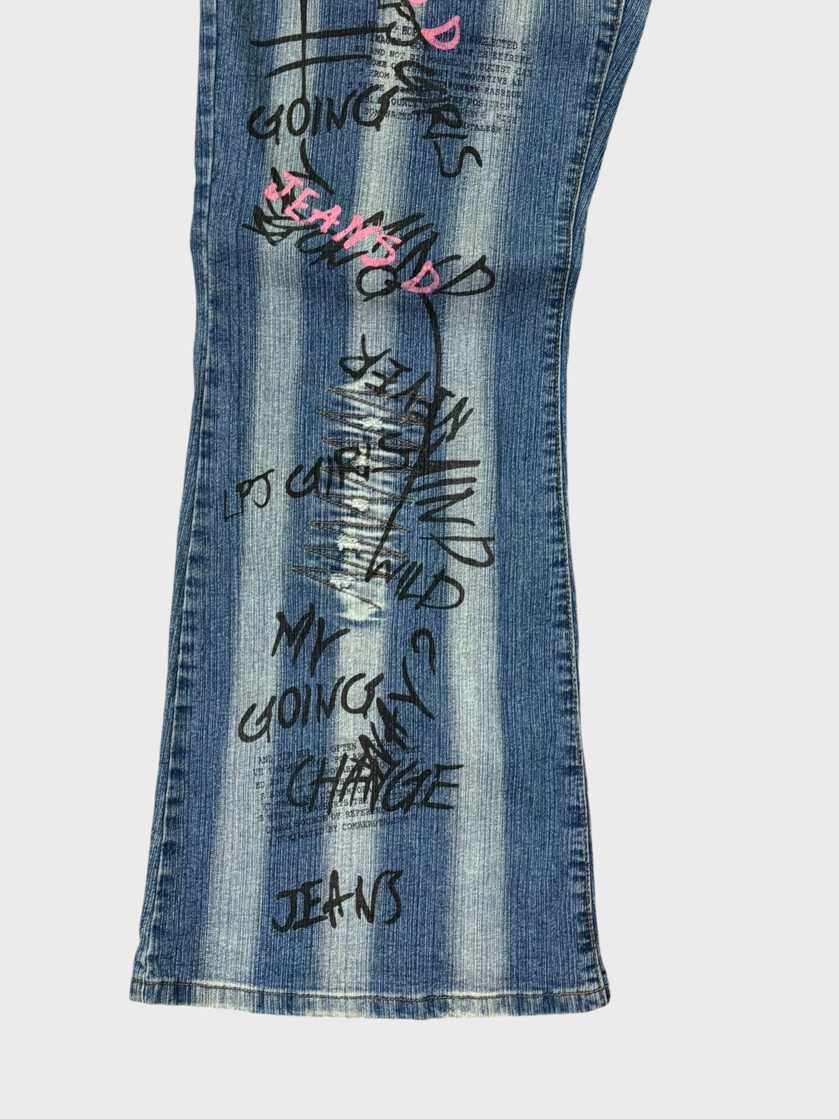 Hysteric Glamour FLARE DRAMA JEANS PRINTED DESIGN BOOT CUT STRETCHABLE JEANS Size US 34 / EU 50 - 8 Thumbnail