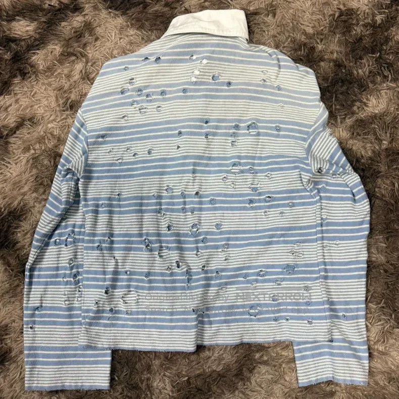 Acne Studios Acne Studios Distressed Faded Ripped Striped Long Sleeve P Size US XXS / EU 40 - 3 Thumbnail