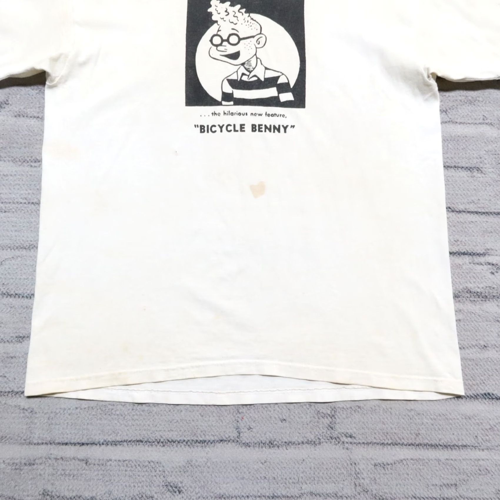 Port & Company VINTAGE Bicycle Benny Comic Strip Shirt Mens L White Vintage Bicycle Benny Comic Strip Shirt Mens L White Size US L / EU 52-54 / 3 - 3 Thumbnail