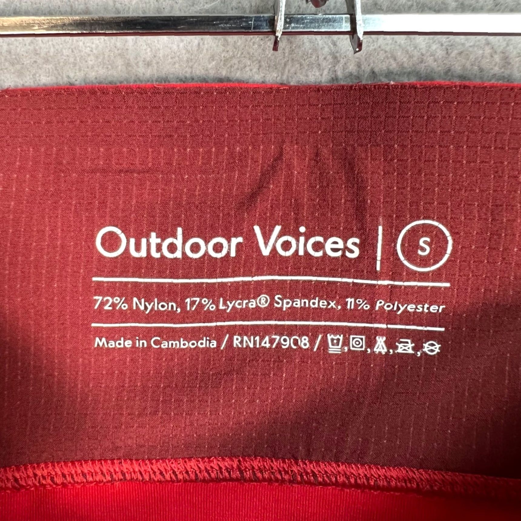 Outdoor Voices Outdoor Voices Womens Small Red High-Waisted Leggings Activewear Athletic Shirt? Size 28" / US 6 / IT 42 - 3 Thumbnail