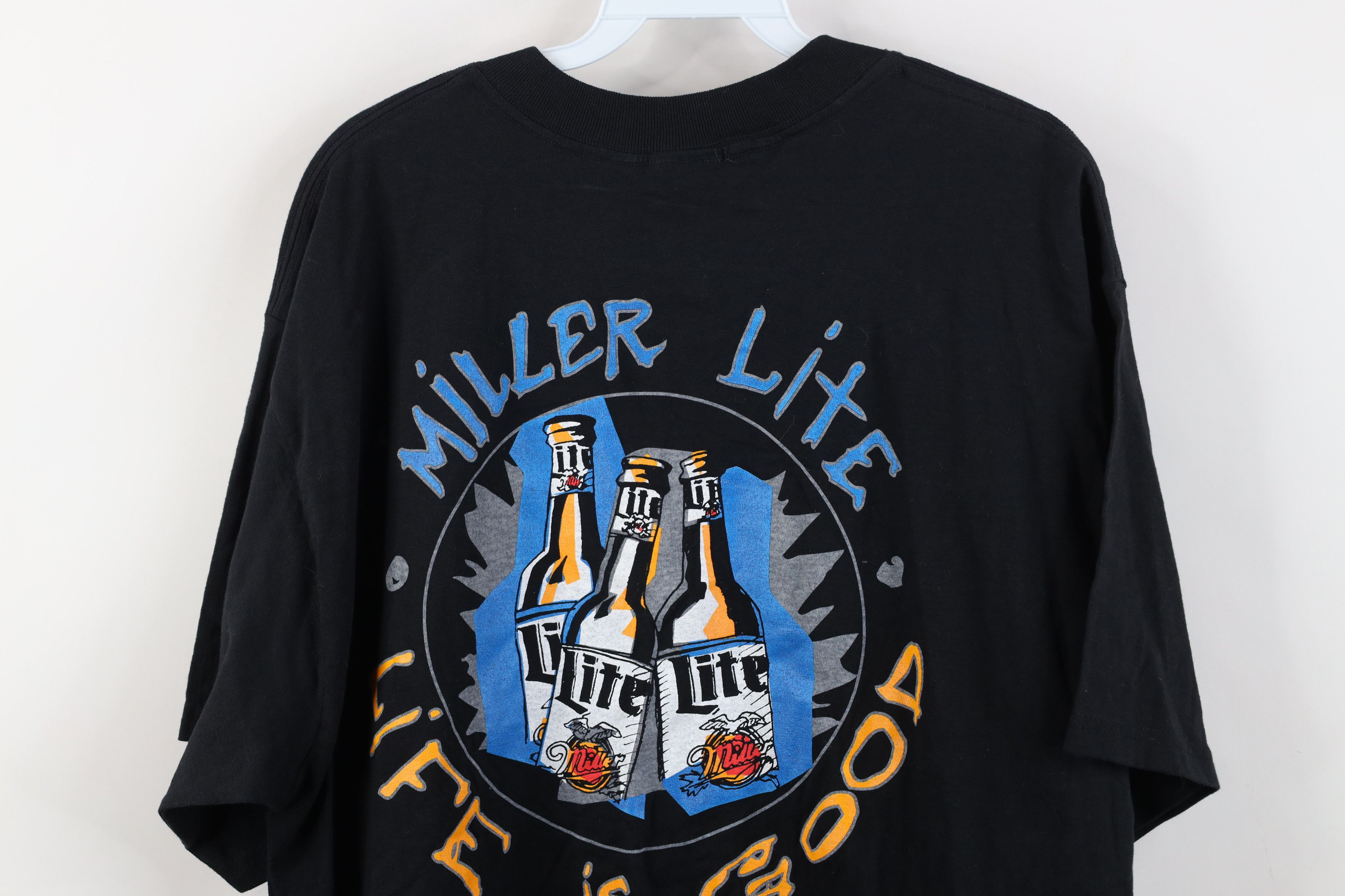 Vintage Deadstock Vintage 90s Life is Good Miller Lite Beer T-Shirt Size US XL / EU 56 / 4 - 14 Thumbnail