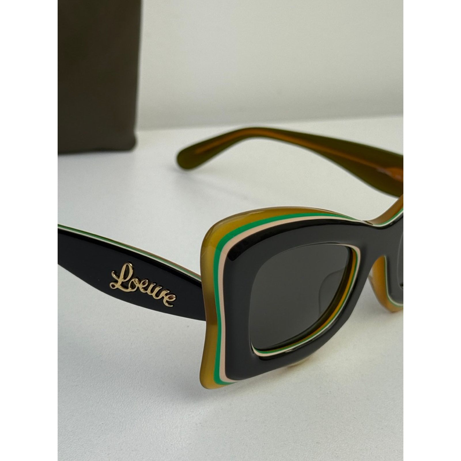 Loewe NEW Loewe LW40140U Layered Curvy Cat Eye Sunglasses in Grey Size ONE SIZE - 5 Thumbnail