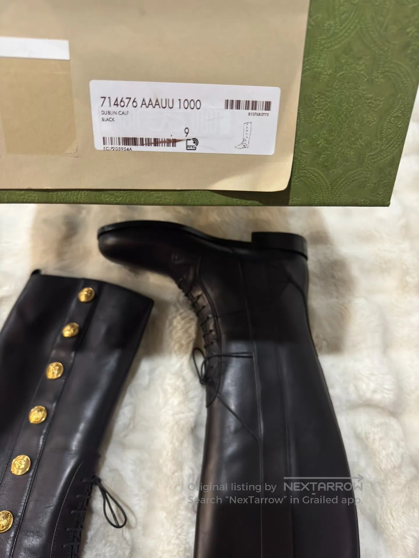 Gucci Guicci Black and Gold Men's Tall Boots| Size US 10 / EU 43 - 8 Thumbnail