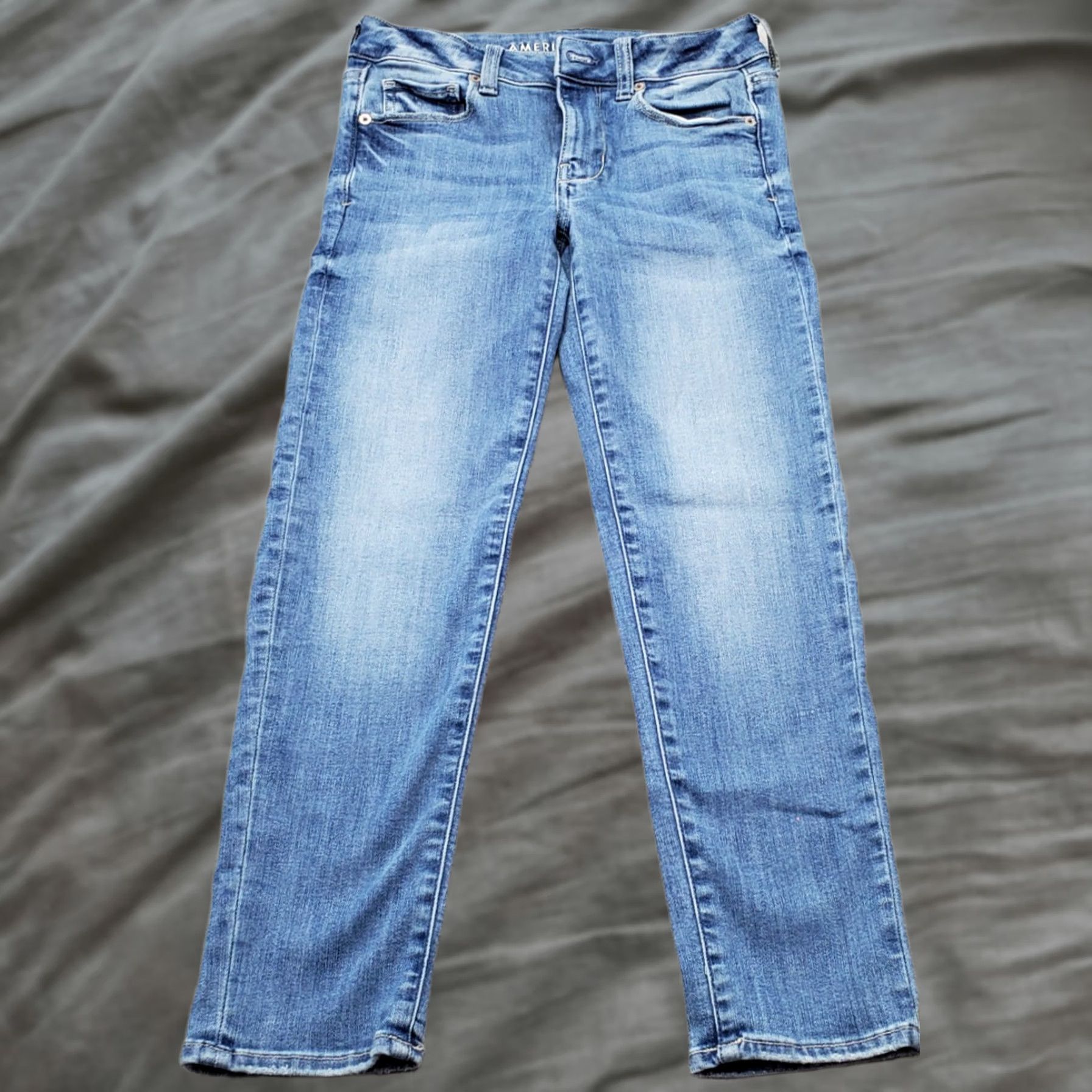 American Eagle Outfitters American Eagle Outfitters Jeans Womens Size 2 Blue Denim Next Level Stretch Straight Size 26" / US 2 / IT 38 - 1 Thumbnail