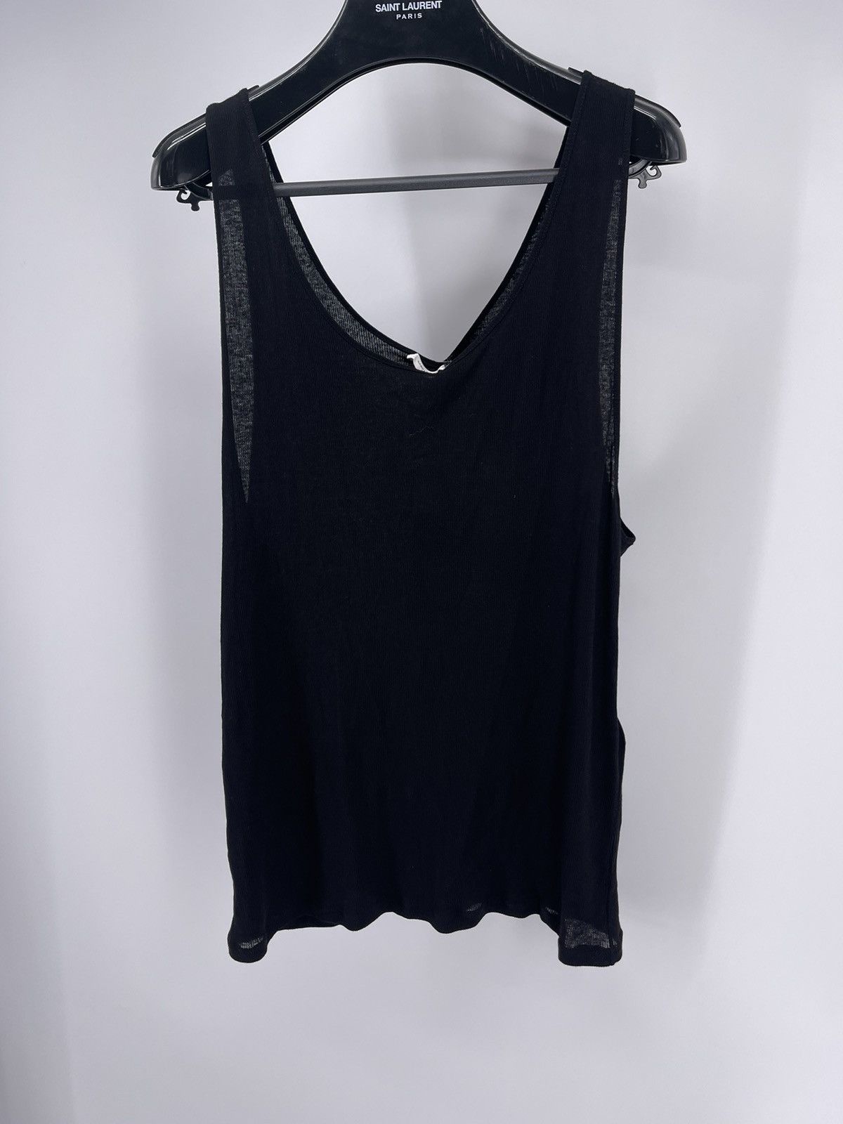 image of Saint Laurent Paris Saint Laurent Tank Top in Black, Men's (Size XL)