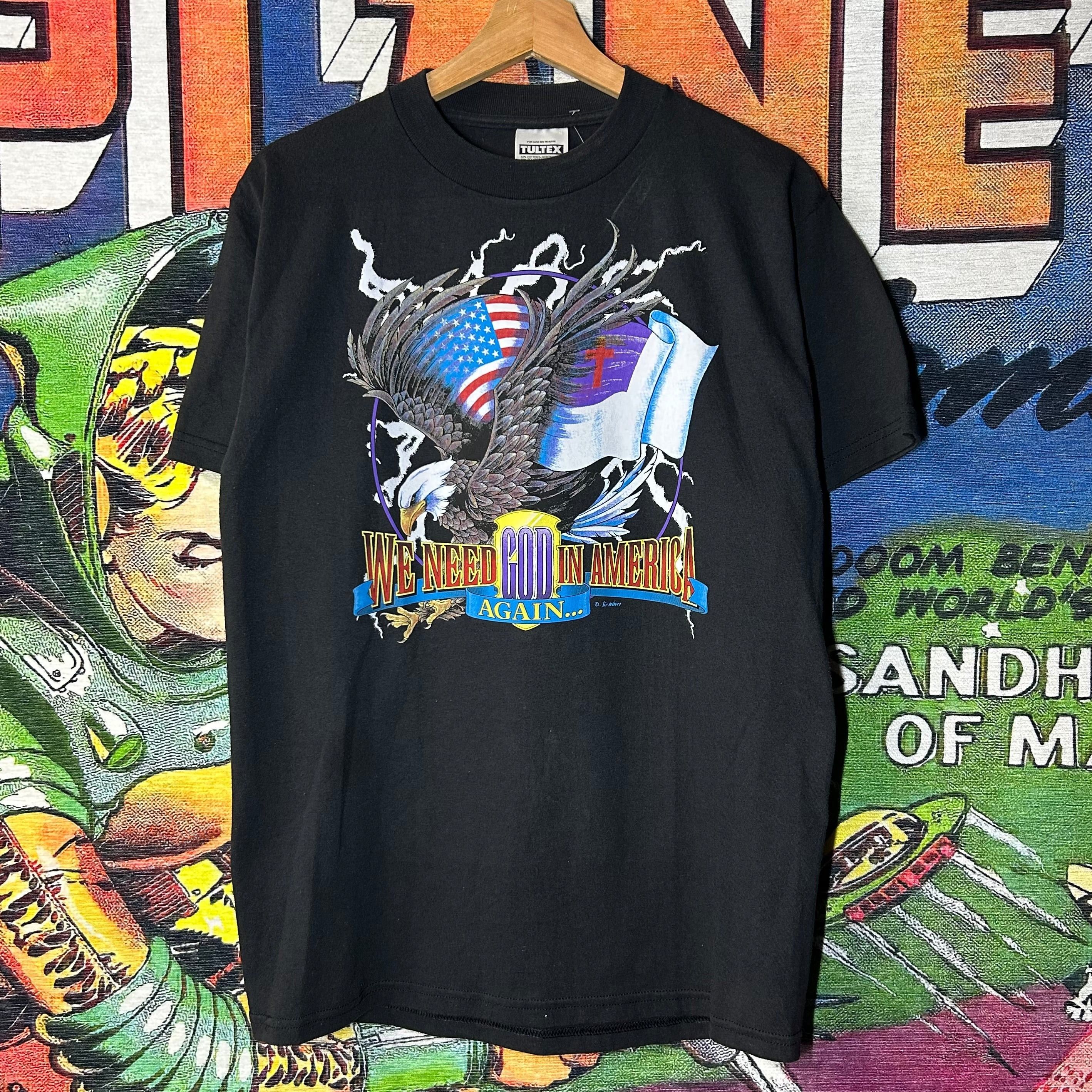 Vintage Vintage 90s ‘We Need God in America’ Tee Size Medium Size US M / EU 48-50 / 2 - 1 Thumbnail