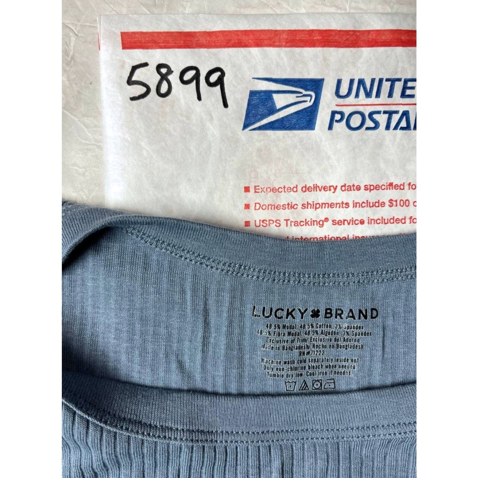 Lucky Brand Lucky Brand Women’s Shirt T-Shirts Solid Blue Short Sleeve Crew Neck Pullover Casual Size M Size M / US 6-8 / IT 42-44 - 6 Thumbnail