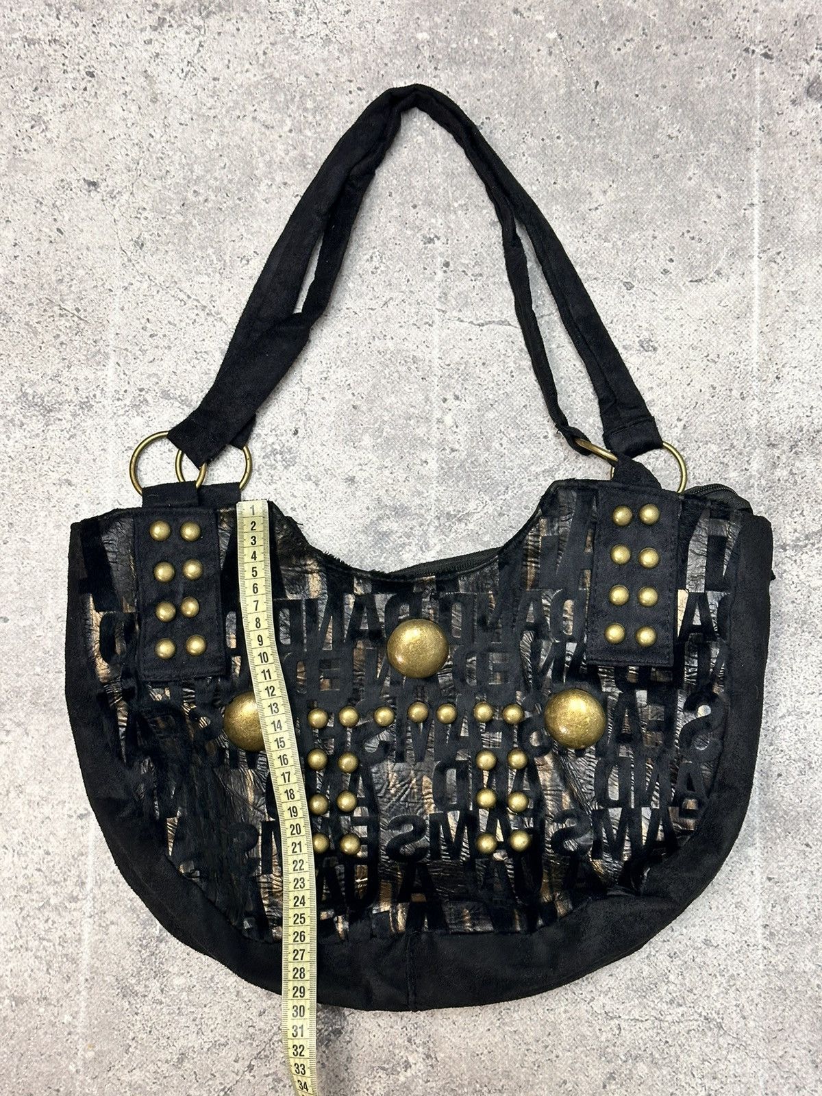 Just Cavalli Rundholz Black Studded Tote Shoulder Bag 30x40cm Size ONE SIZE - 12 Thumbnail