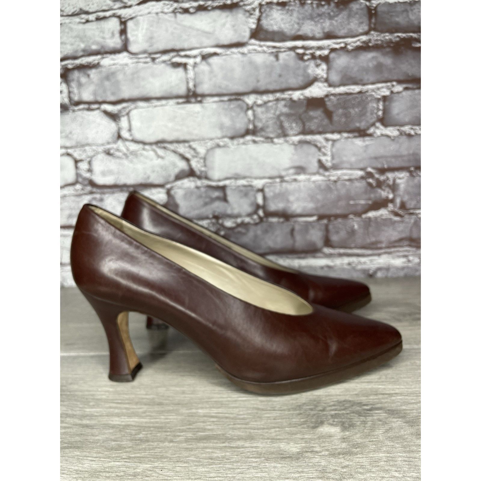 Bally Bally Athena Brown Leather Pointed Toe Pumps Dress Heels Wom Size US 8 / IT 38 - 5 Thumbnail