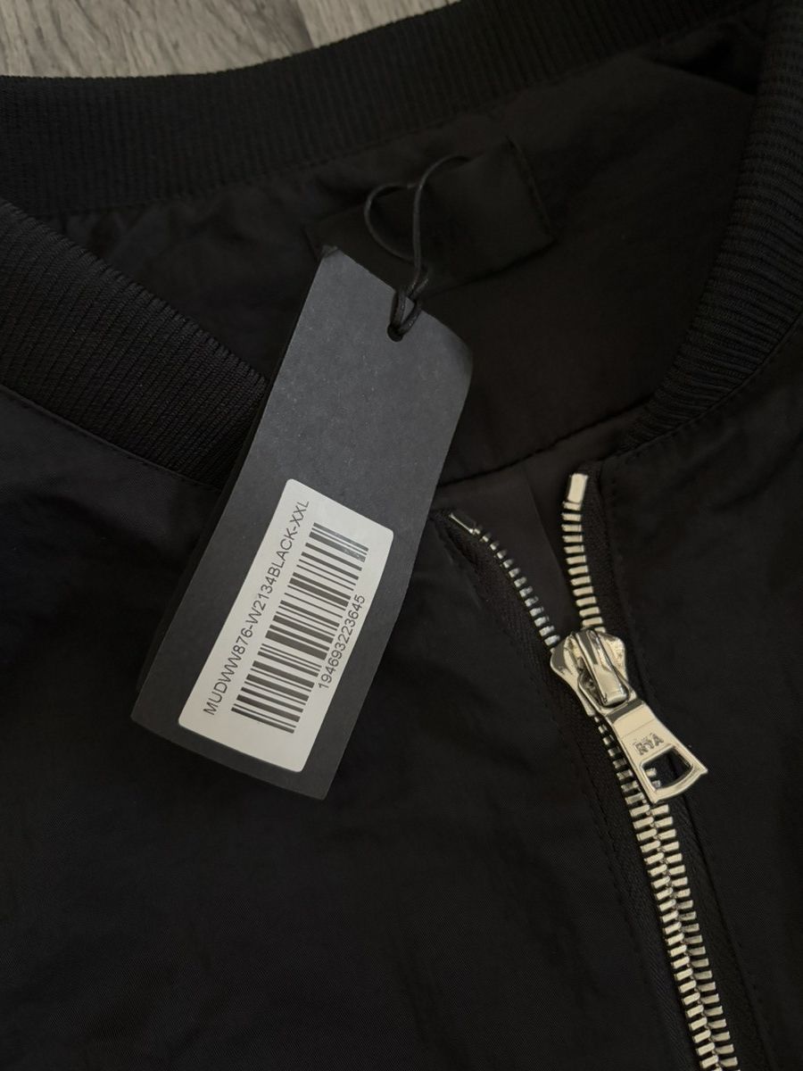 Rta RtA Black Women's Bomber Jacket with Silver Hardware NWT Size XXL / US 16-18 / IT 52-54 - 3 Thumbnail