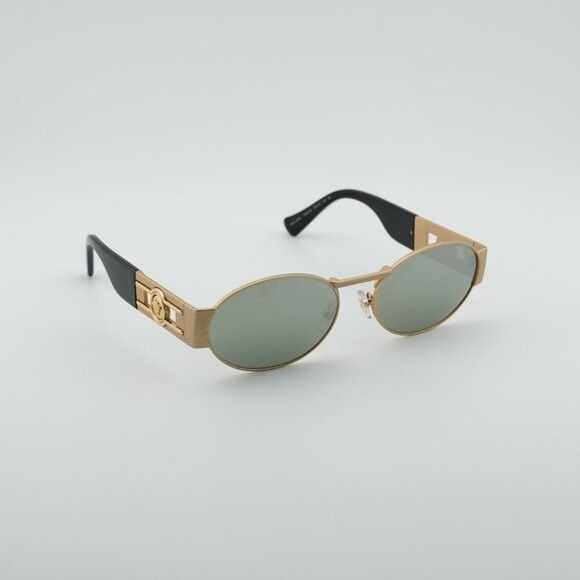 Versace Versace VE2264 100230 Sunglasses Gold Oval Frame, Green Size ONE SIZE - 4 Thumbnail