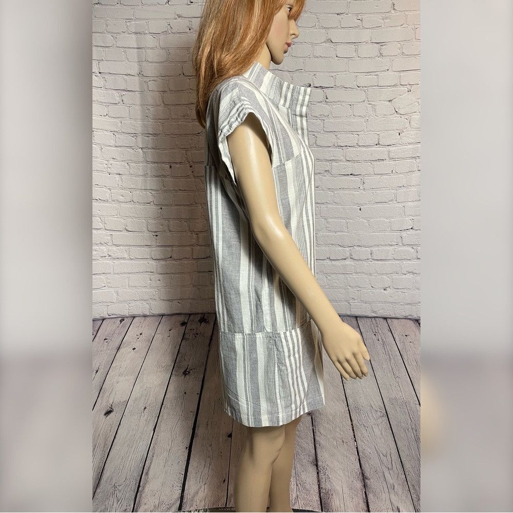 Other Geren Ford Stripe Cotton Linen Mini Dress Tunic Size L Size L / US 10 / IT 46 - 4 Thumbnail