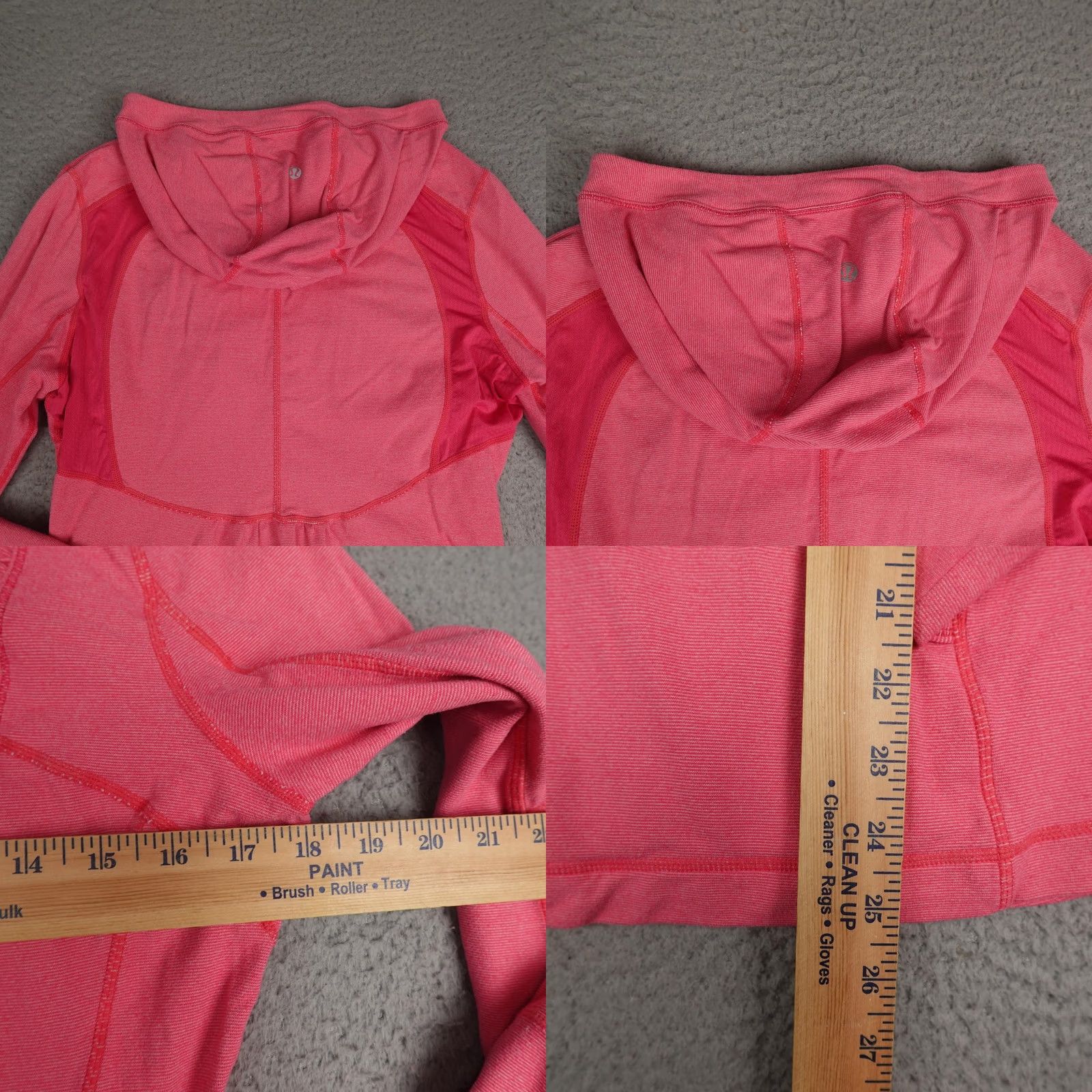 Lululemon Lululemon Hoodie Womens 10 Pink 1/4 Zip Ruffle Front Slim Fit Running Yoga Top Size L / US 10 / IT 46 - 8 Thumbnail