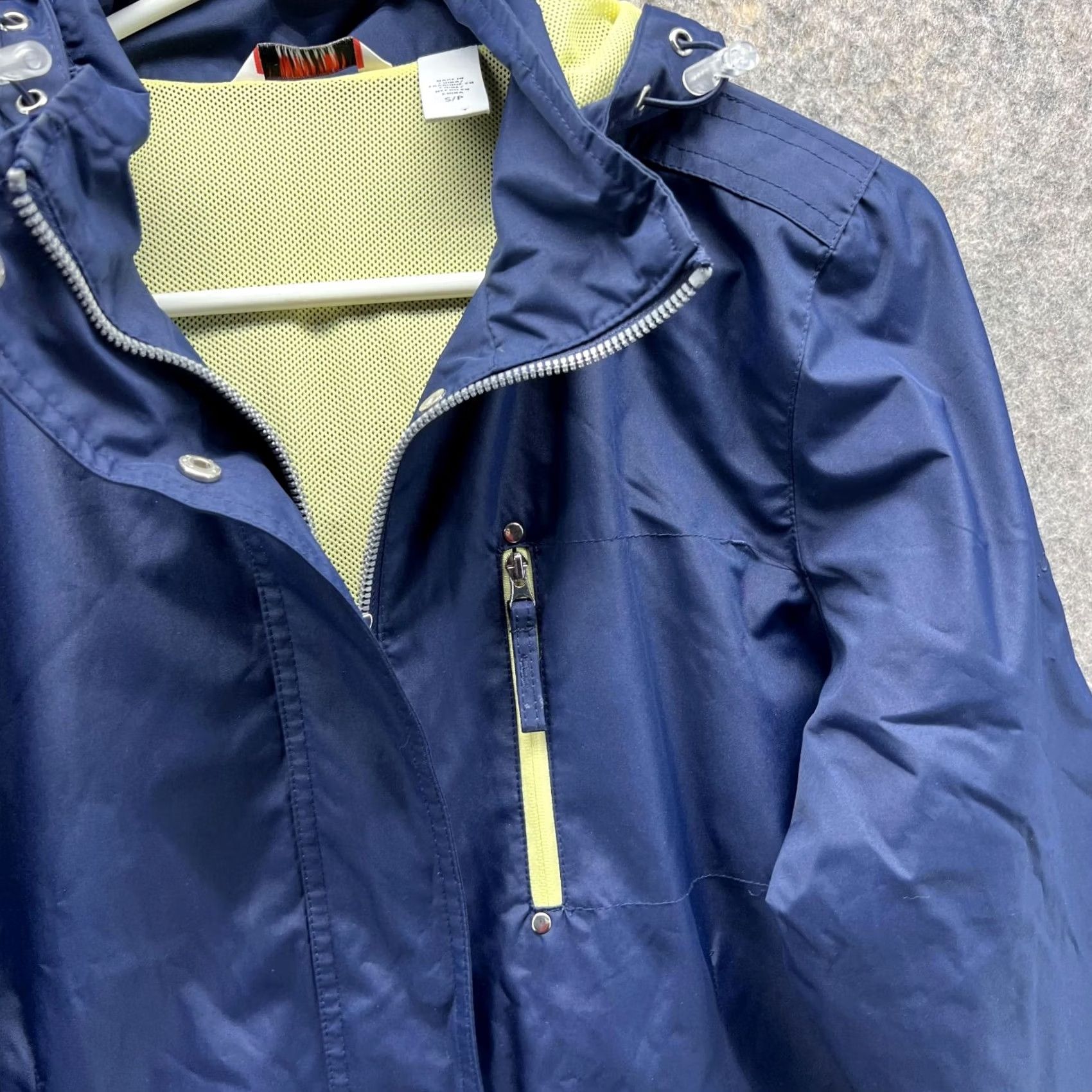 Izod IZOD Windbreaker Jacket Men Small Blue Navy Full Zip Hoodie Polyester Field Regular Size S Size US S / EU 44-46 / 1 - 4 Thumbnail