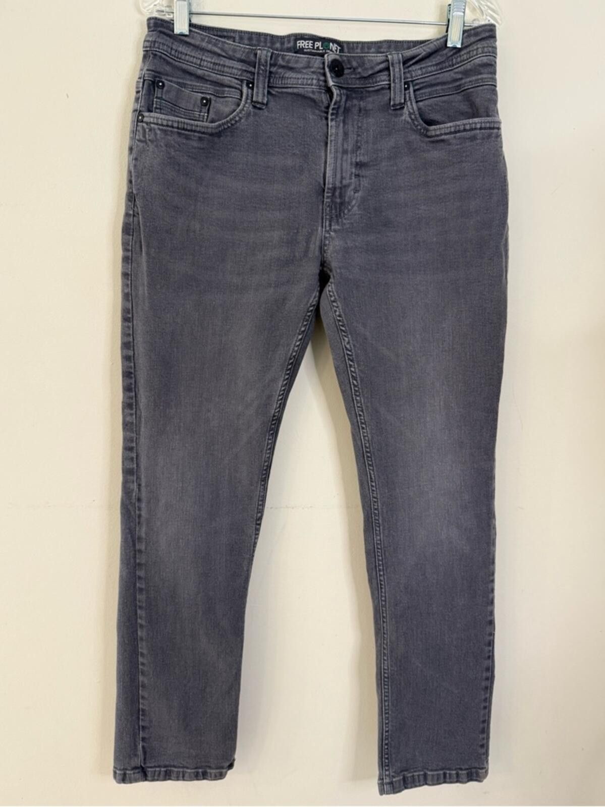 Free Planet Free Planet Sustainable Denim gray jeans straight 32”x30” Size US 32 / EU 48 - 1 Thumbnail
