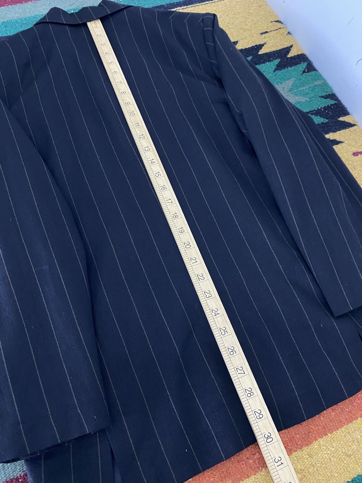 Yohji Yamamoto 80’s Schlüsselbein by Yohji Yamamoto Pinstripe Rayon Jacket Size US M / EU 48-50 / 2 - 6 Thumbnail