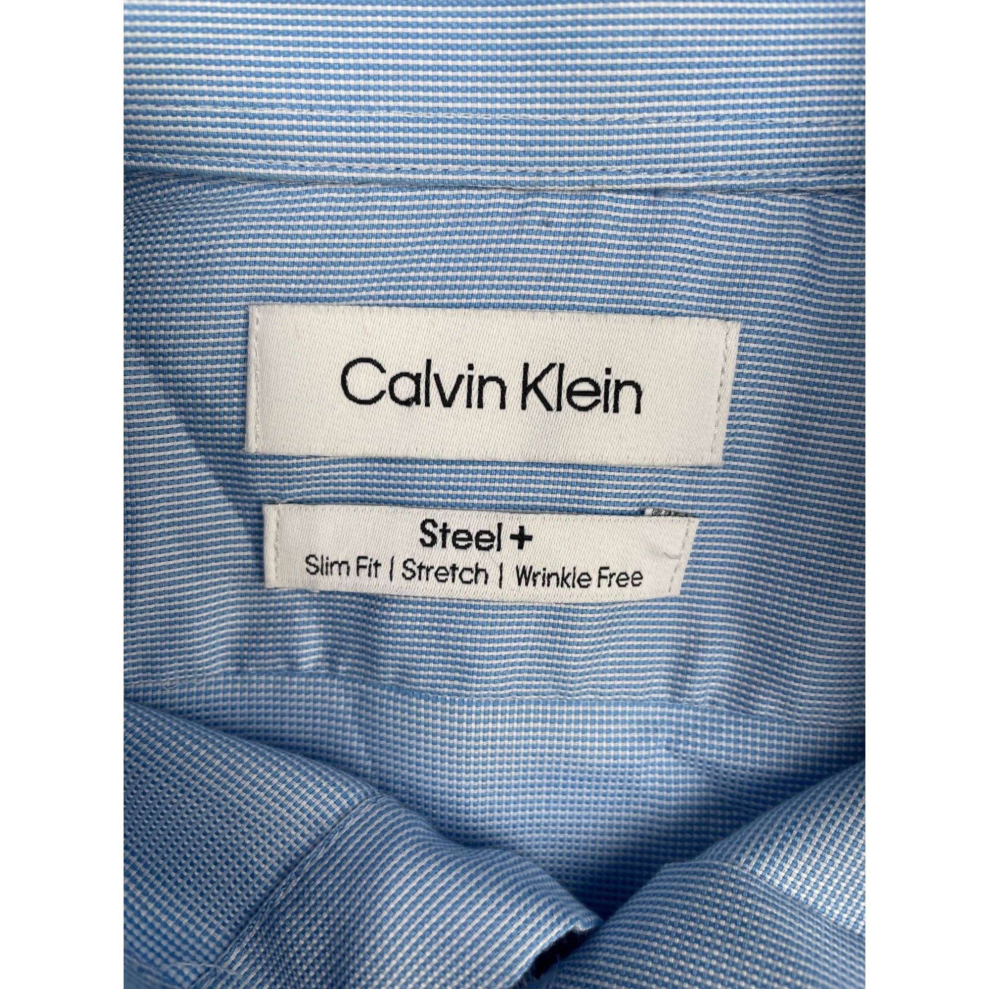 Calvin Klein Calvin Klein Men's Blue Button Up Shirt Slim, Stretch Size S Size US S / EU 44-46 / 1 - 6 Thumbnail
