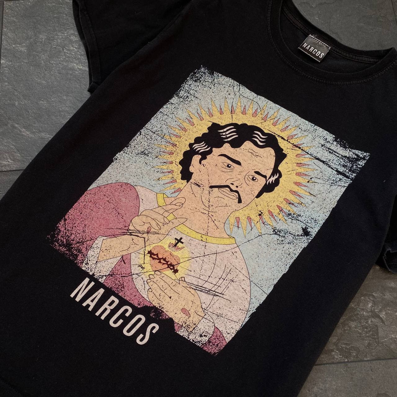 Vintage Vintage narcos big logo tee shirt Size US L / EU 52-54 / 3 - 2 Thumbnail