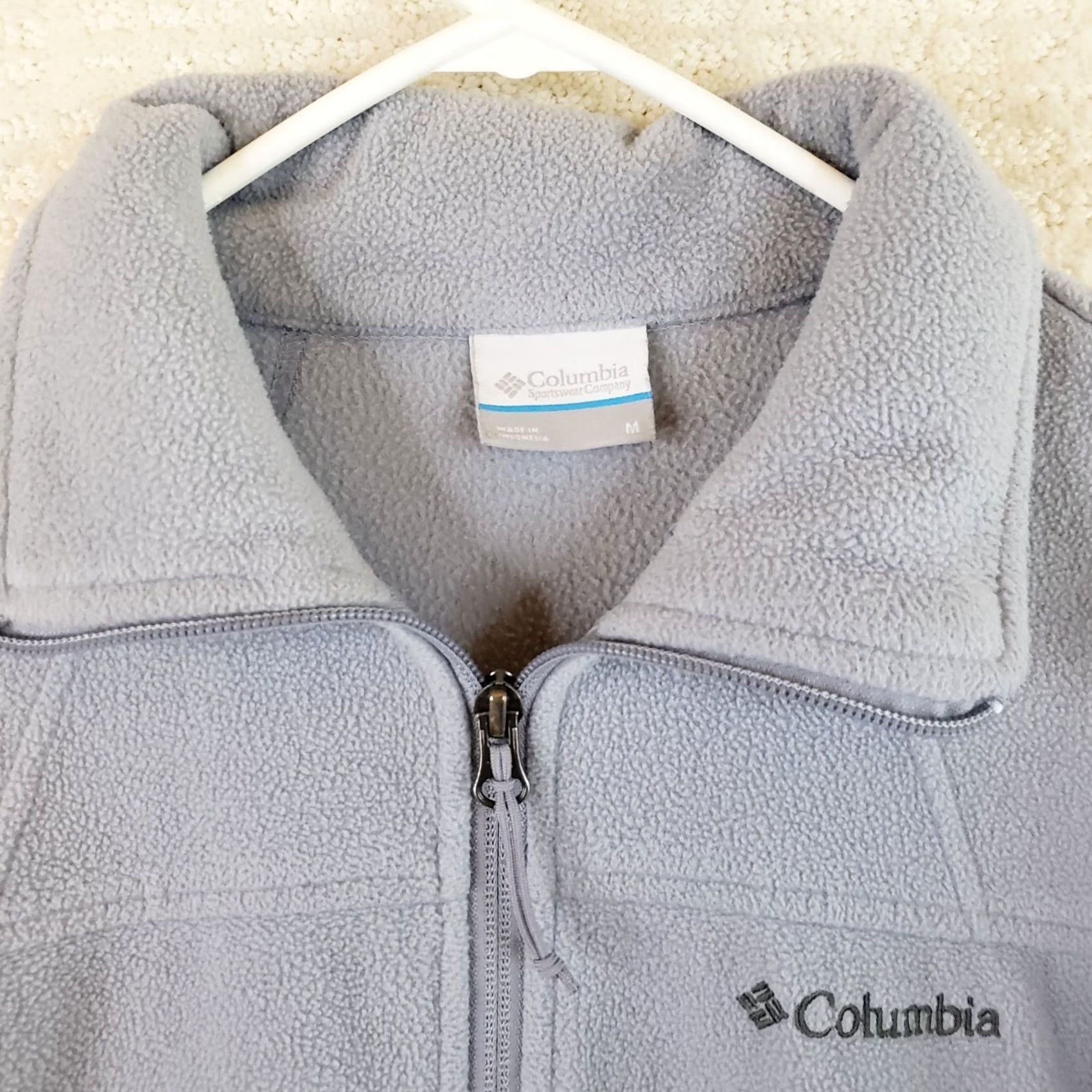 Vintage Columbia Jacket Womens M Gray Softshell Fleece Lined Full Zip Pockets Mock Neck Size M / US 6-8 / IT 42-44 - 6 Thumbnail