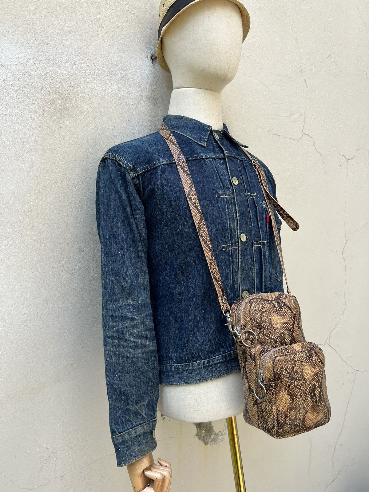 Leather Control Freak Japan Snake Skin Leather Sling Bag Size ONE SIZE - 7 Thumbnail