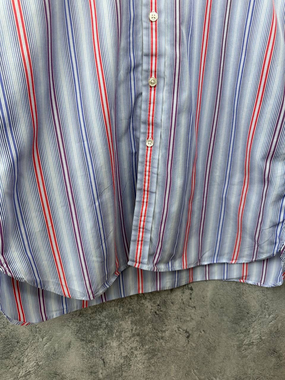 Designer Turnbull & Asser Stripe Dress Shirt Button Up England Luxury Size US L / EU 52-54 / 3 - 8 Thumbnail