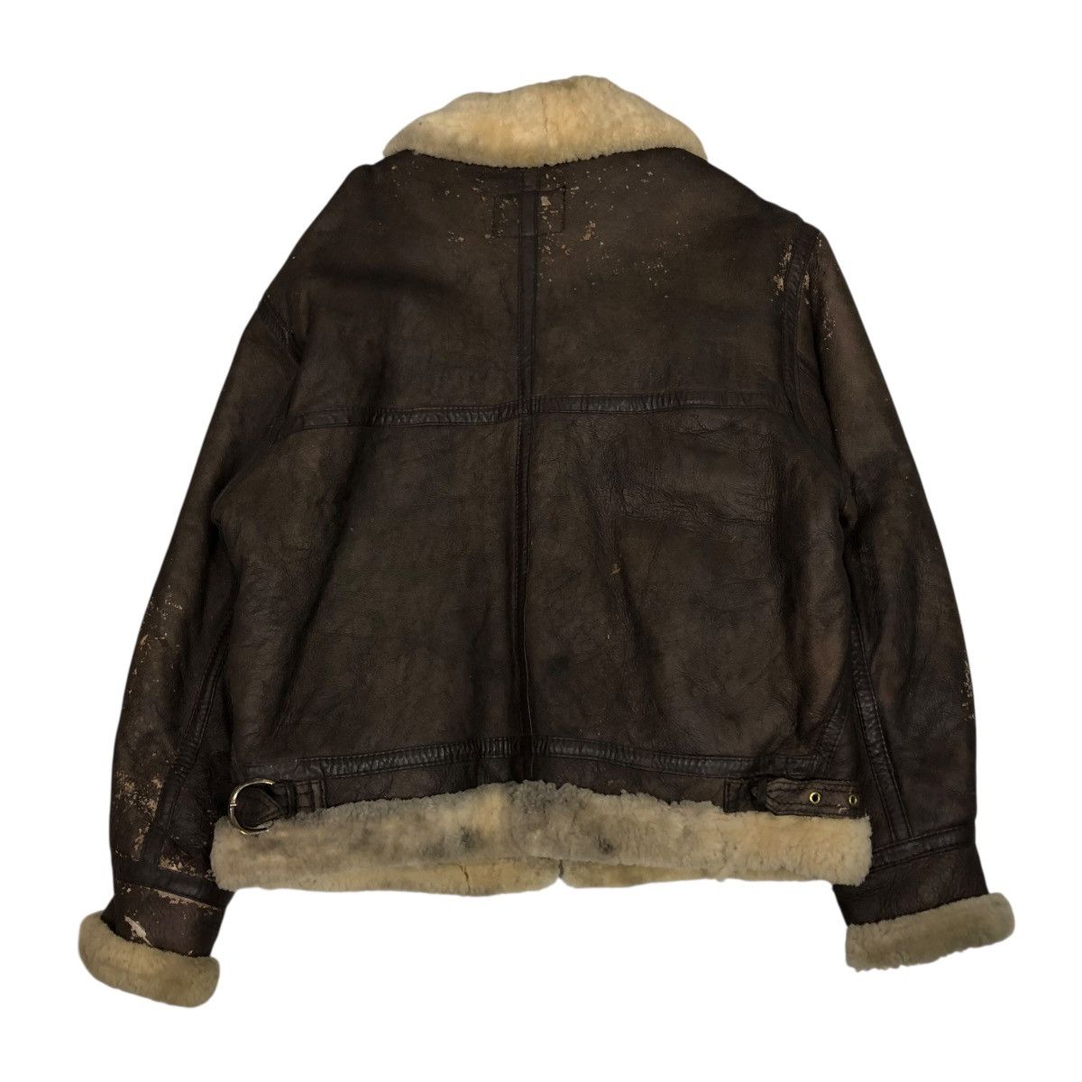 Vintage 🔥VINTAGE MILITARY B 3 LEATHER JACKET SHEARLING BLANKET Size US L / EU 52-54 / 3 - 2 Thumbnail