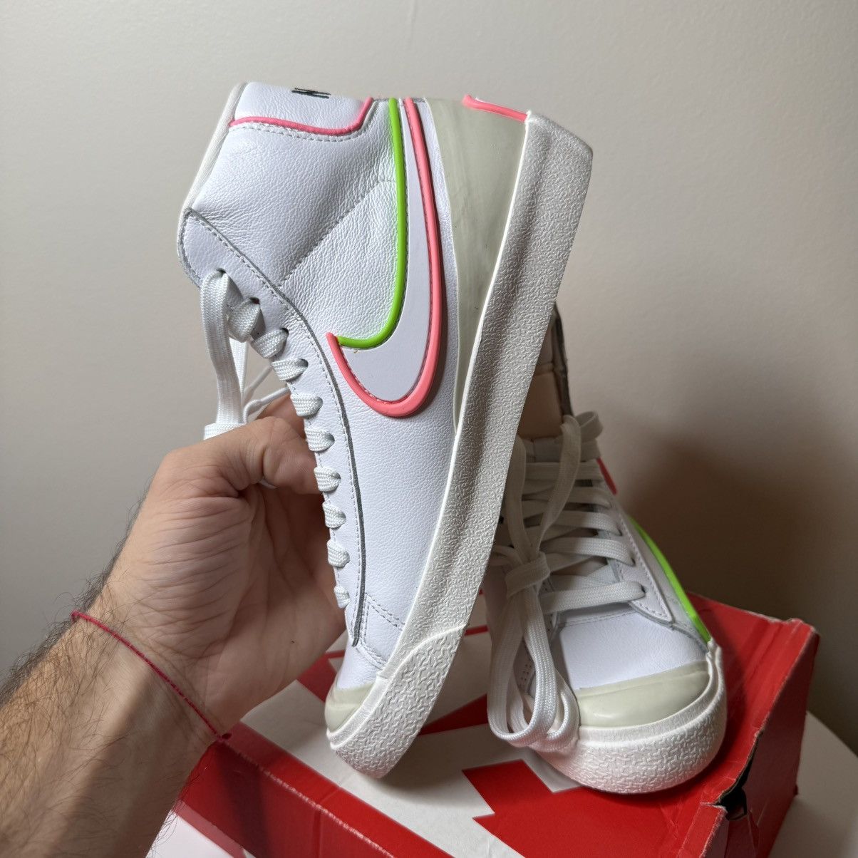 Nike Nike Blazer Mid ’77 / DIMSIX Edition White Pink DC1746-107 Size US 6 / IT 36 - 6 Thumbnail