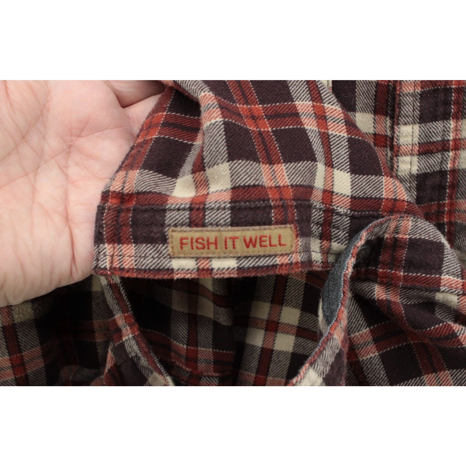 Vintage Simms Flannel Shirt Mens M Brown Plaid Button-Up Long Sleeve Contrasting Trim Size US M / EU 48-50 / 2 - 4 Thumbnail