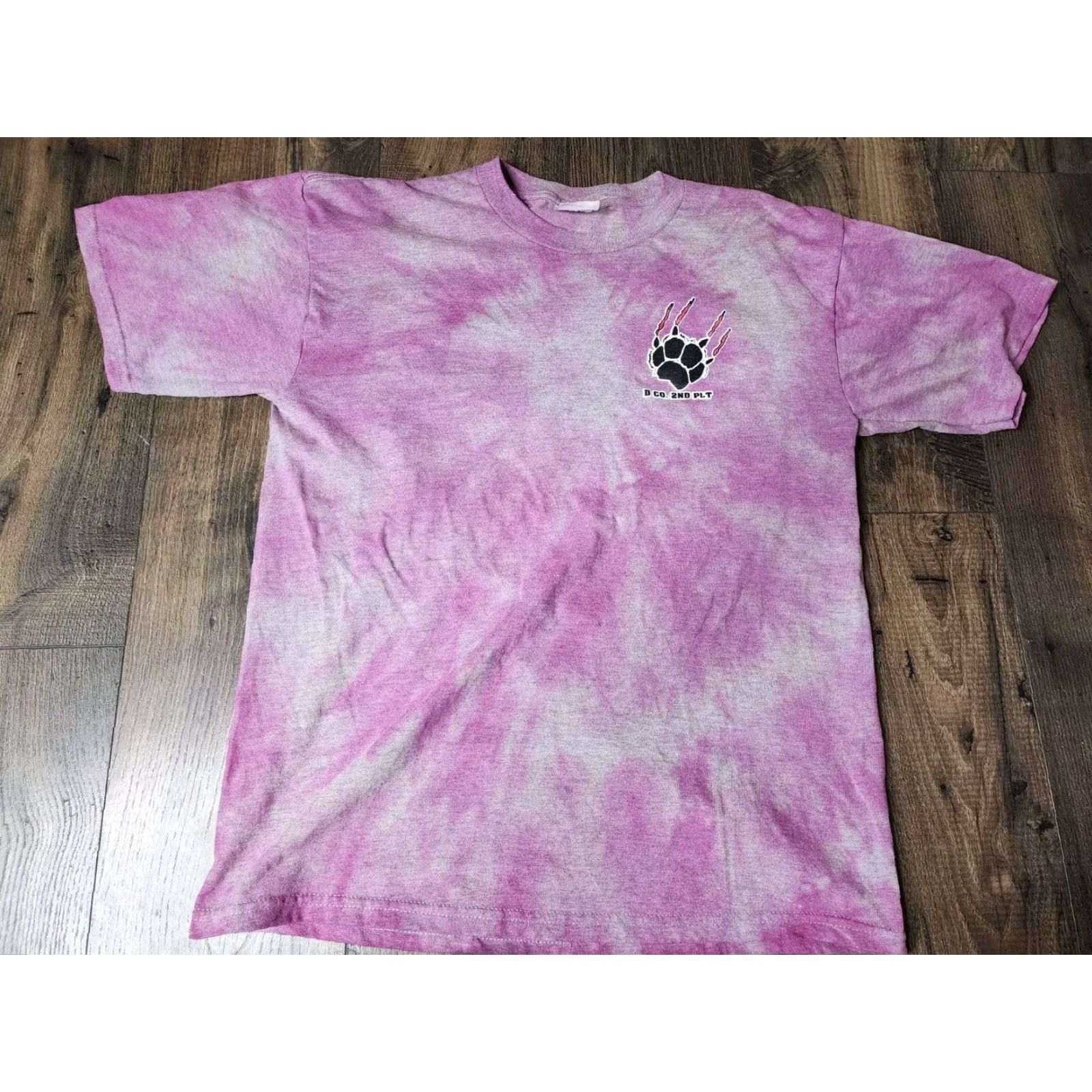 Jerzees Retro Jerzees L T-Shirt Gray Short Sleeve Crew Neck Dogs of War Military Double Sided Tye Dye Mens Shirt Size US L / EU 52-54 / 3 - 2 Thumbnail