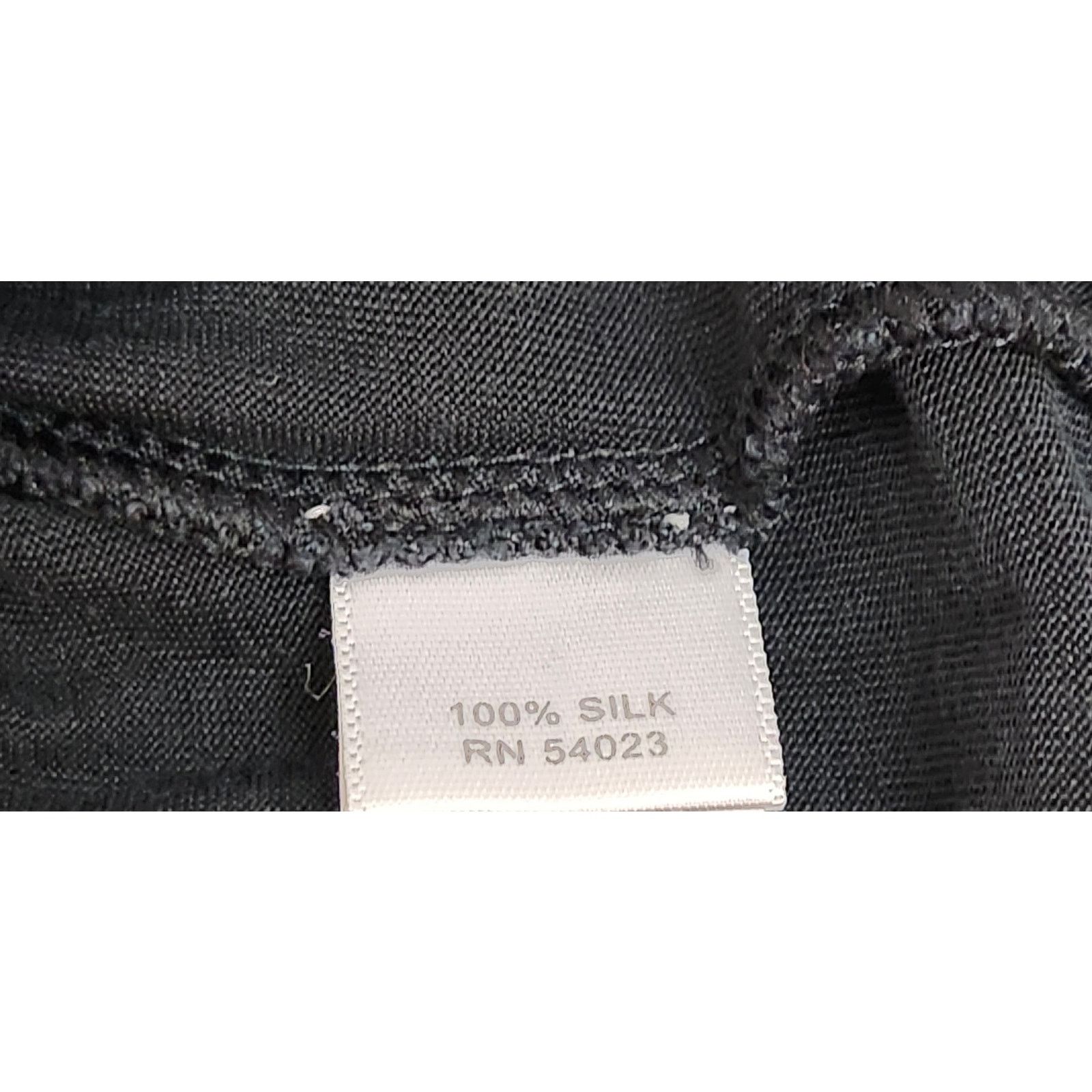 Banana Republic Banana Republic Black Pleated Keyhole Back Silk Top Medium Size M / US 6-8 / IT 42-44 - 5 Thumbnail