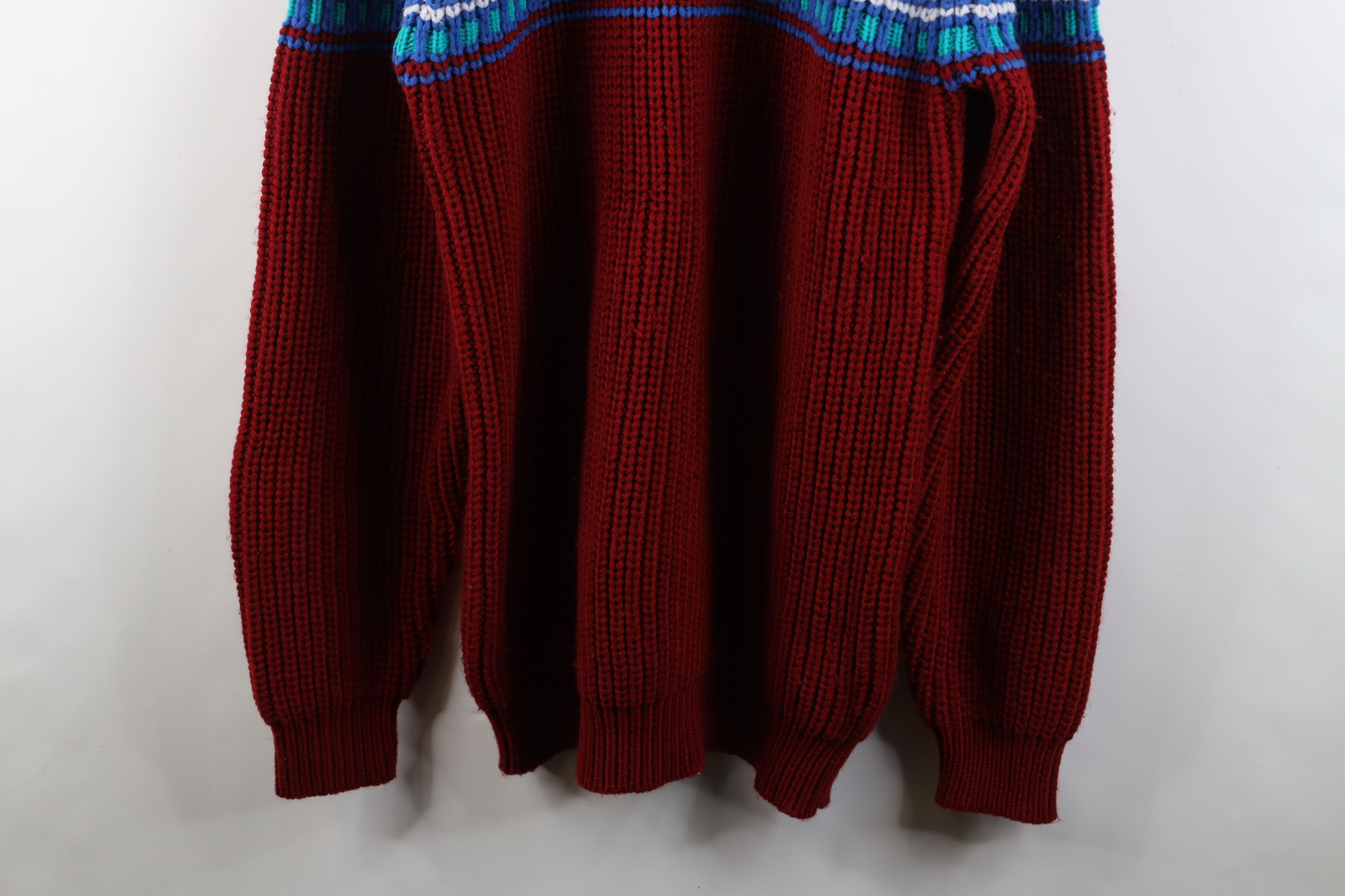 Vintage Vintage 90s Streetwear Chunky Ribbed Knit Crewneck Sweater Size US XL / EU 56 / 4 - 3 Thumbnail