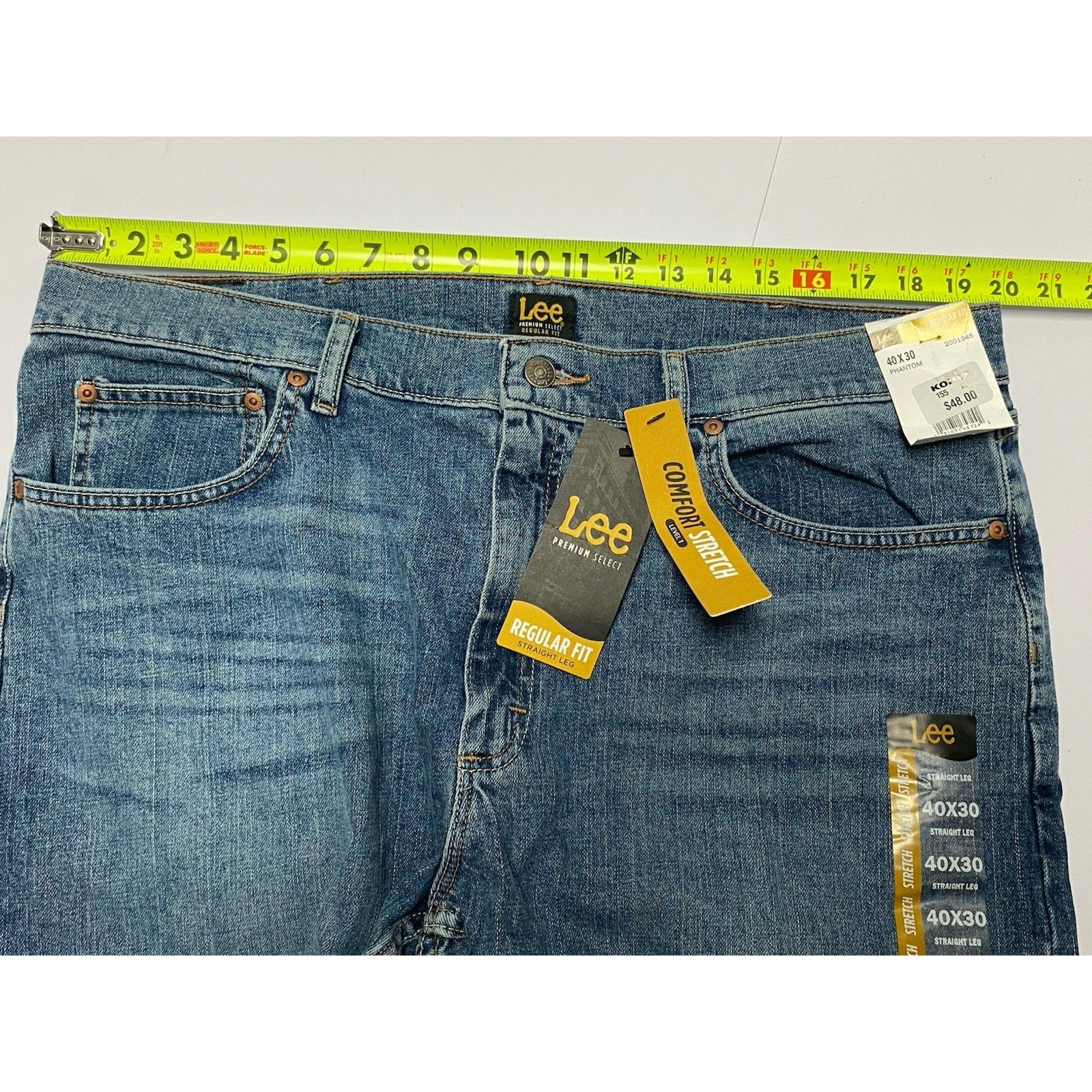 Lee 40x30 Mens Regular Fit Straight Leg Premium Lee Jeans Size US 40 / EU 56 - 7 Thumbnail
