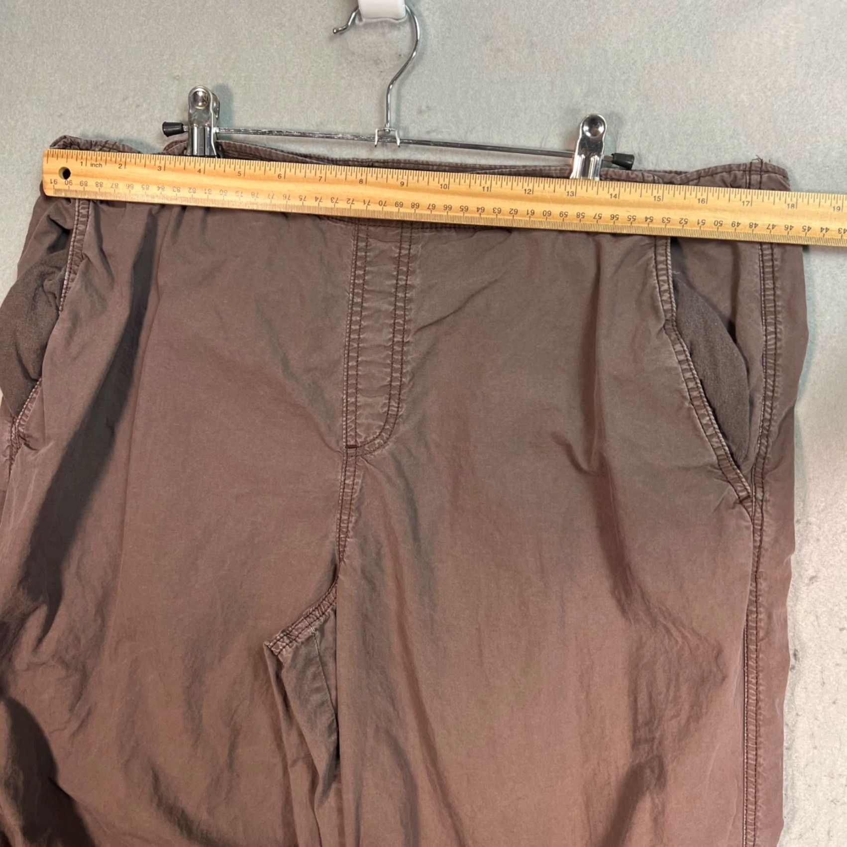Garage GARAGE Womens Cargo Pants Medium Brown Drawstring Hem Cotton Straight Leg 90s Size 32" / US 10 / IT 46 - 4 Thumbnail