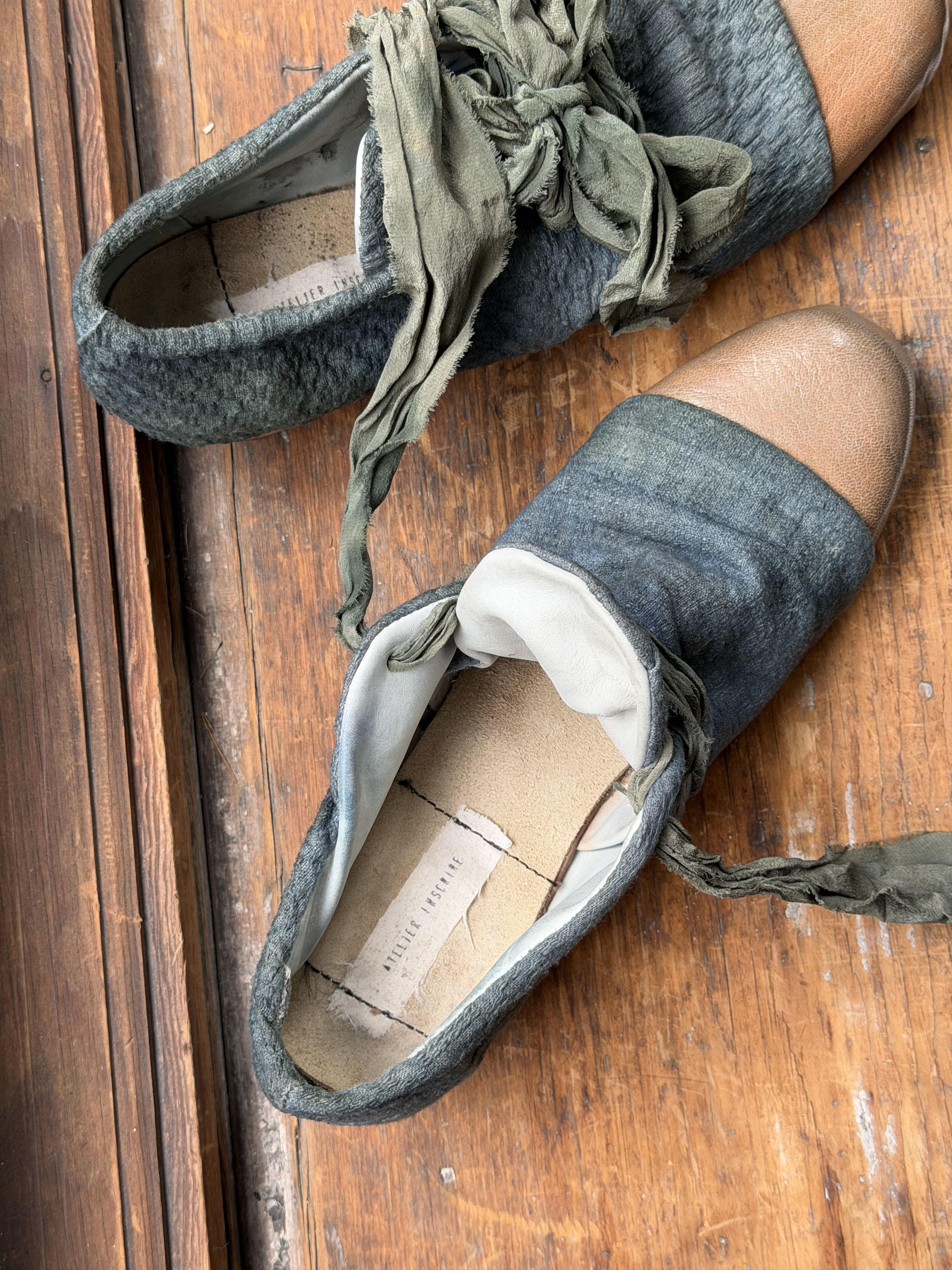 Other Atelier Inscrire CAP TOE DYED LINEN hemp dyed hat toe shoes Size US 9 / IT 39 - 4 Thumbnail
