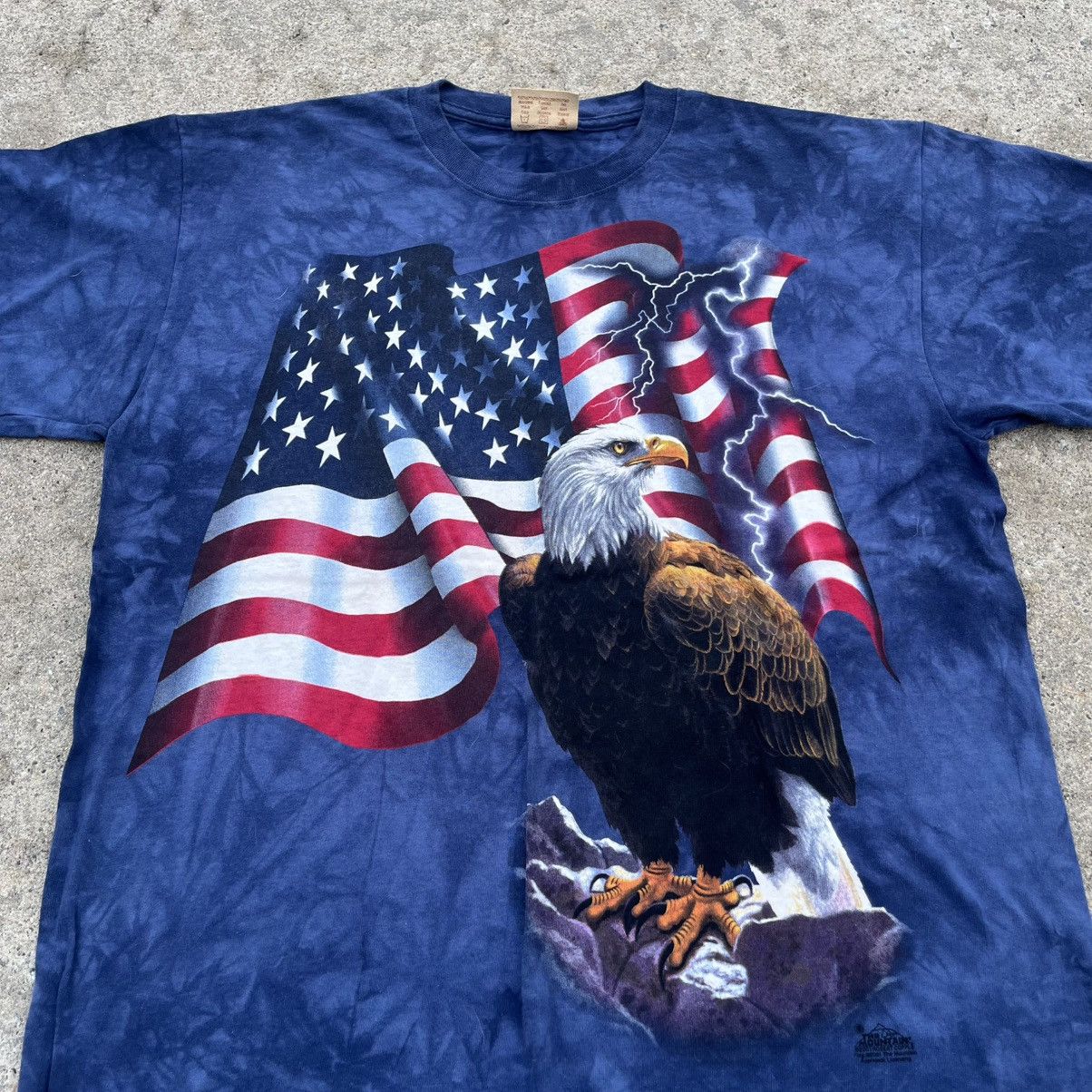 Vintage CRAZY USA American Bald Eagle Tie-Dye Awesome Print AOP L Size US L / EU 52-54 / 3 - 1 Thumbnail