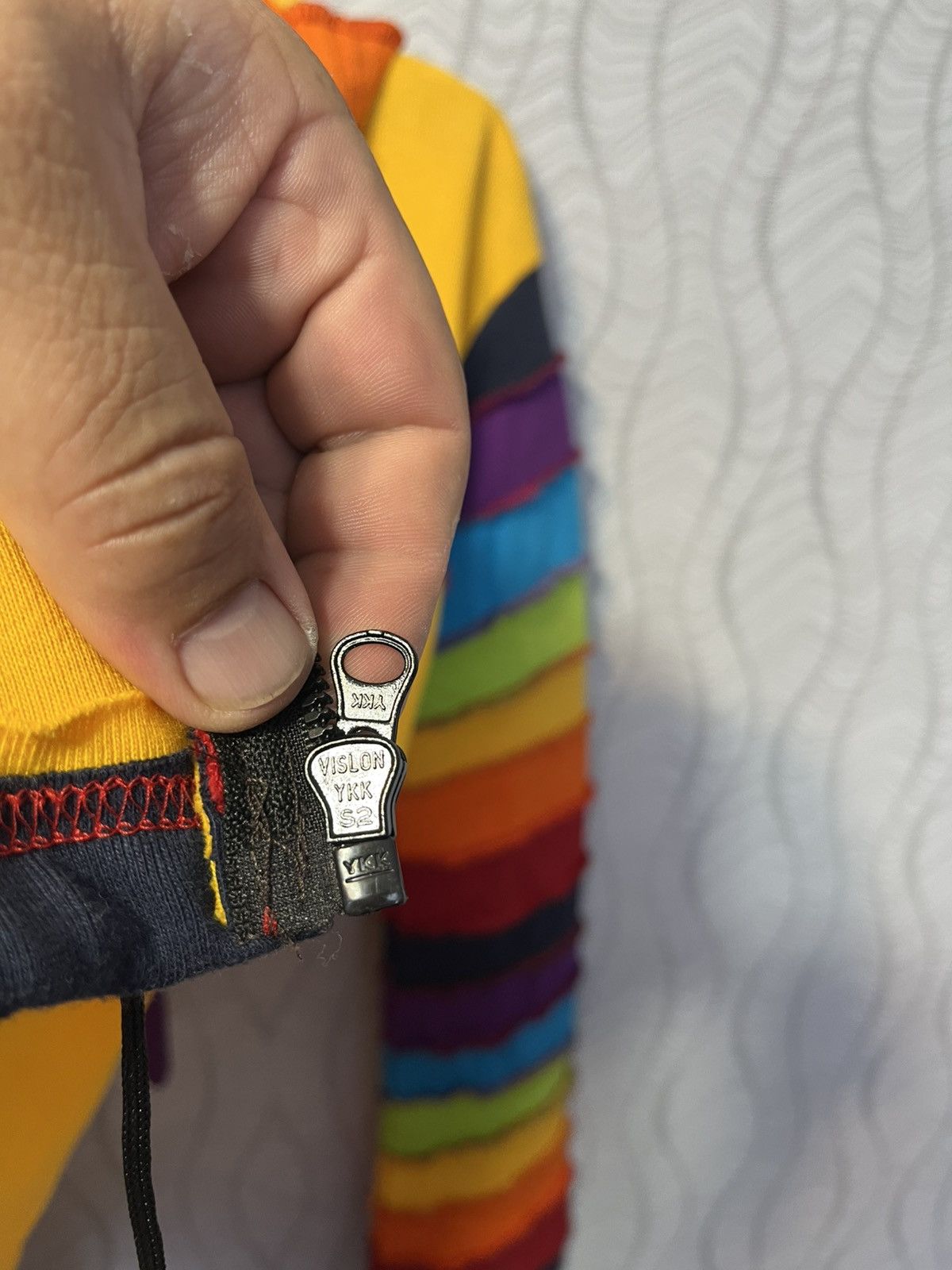 Handmade Vintage Little Kathmandu Rainbow Zip Hoodie Y2K Colourful Size S / US 4 / IT 40 - 9 Thumbnail