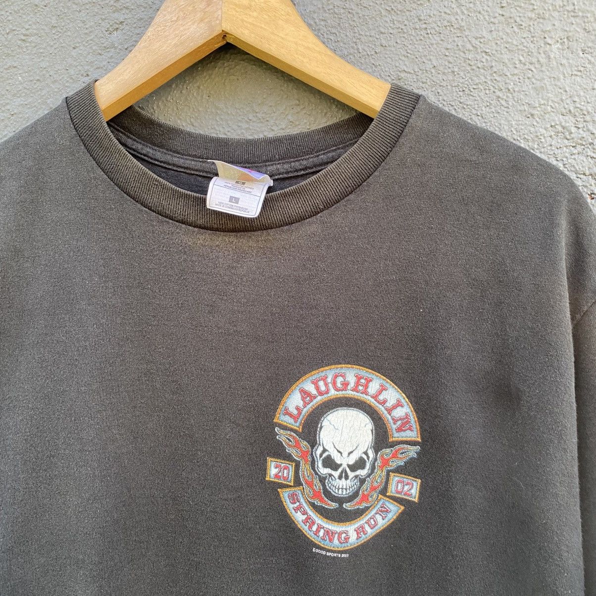 Harley Davidson Thrashed Faded Y2k Laughlin Spring Run Tee Size US L / EU 52-54 / 3 - 5 Thumbnail