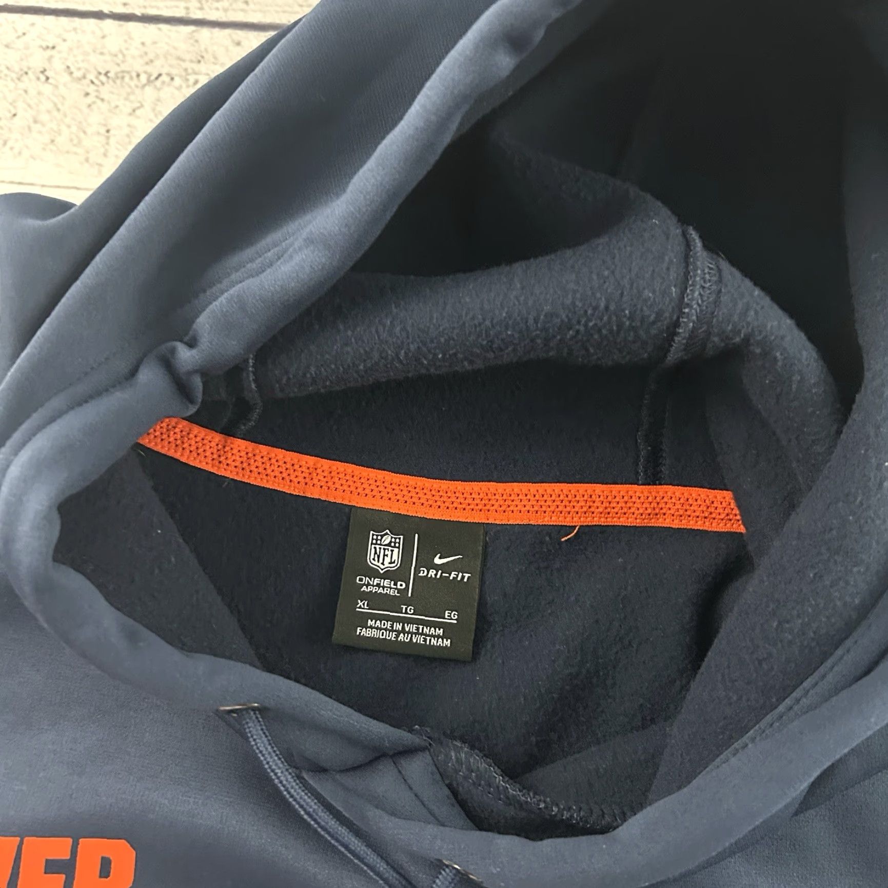 Nike Nike On Field Denver Broncos Pullover Hoodie Sweatshirt Men's XL Blue Size US XL / EU 56 / 4 - 4 Thumbnail
