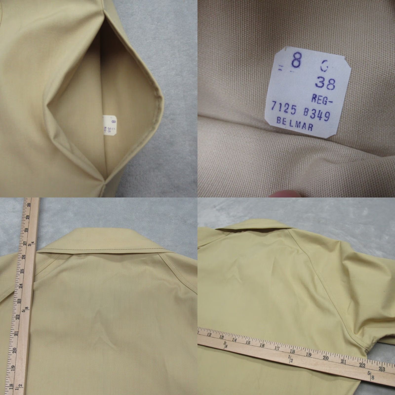 London Fog VINTAGE London Fog Jacket Mens 38R Tan Pockets Collared Adjustable Waist Tab Full Zip Size US XXS / EU 40 - 9 Thumbnail