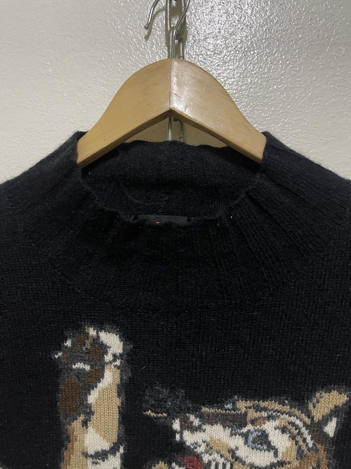 Japanese Brand × Krizia Uomo × Vintage Evex by Krizia Tiger Jumper Knitwear Size M / US 6-8 / IT 42-44 - 6 Thumbnail