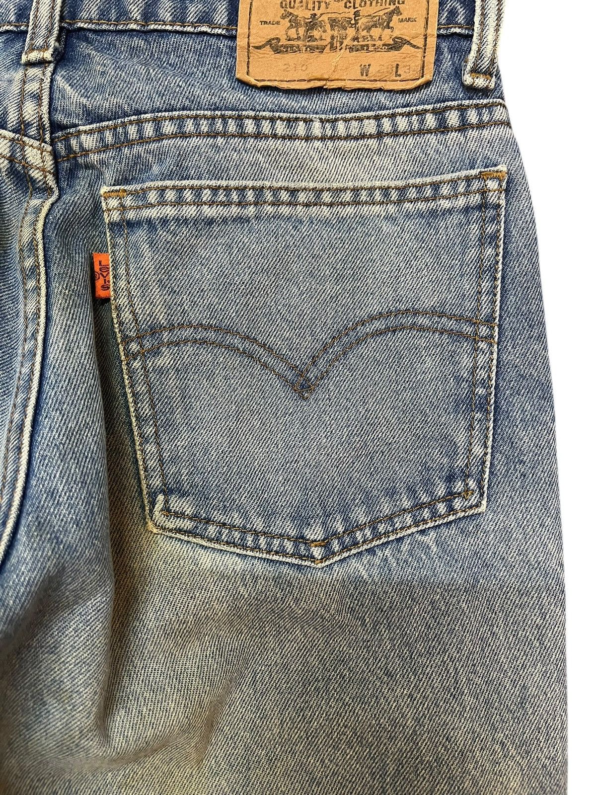 Levi's × Levi's Vintage Clothing Vintage Levi’s 201 Orange Tab Mudwash Distressed Denim Size US 27 - 7 Thumbnail