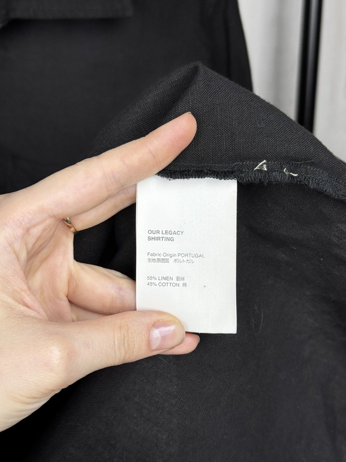 Our Legacy Our Legacy Zip Shirt Washed Black Cotton-Linen size 46 Size US S / EU 44-46 / 1 - 9 Thumbnail